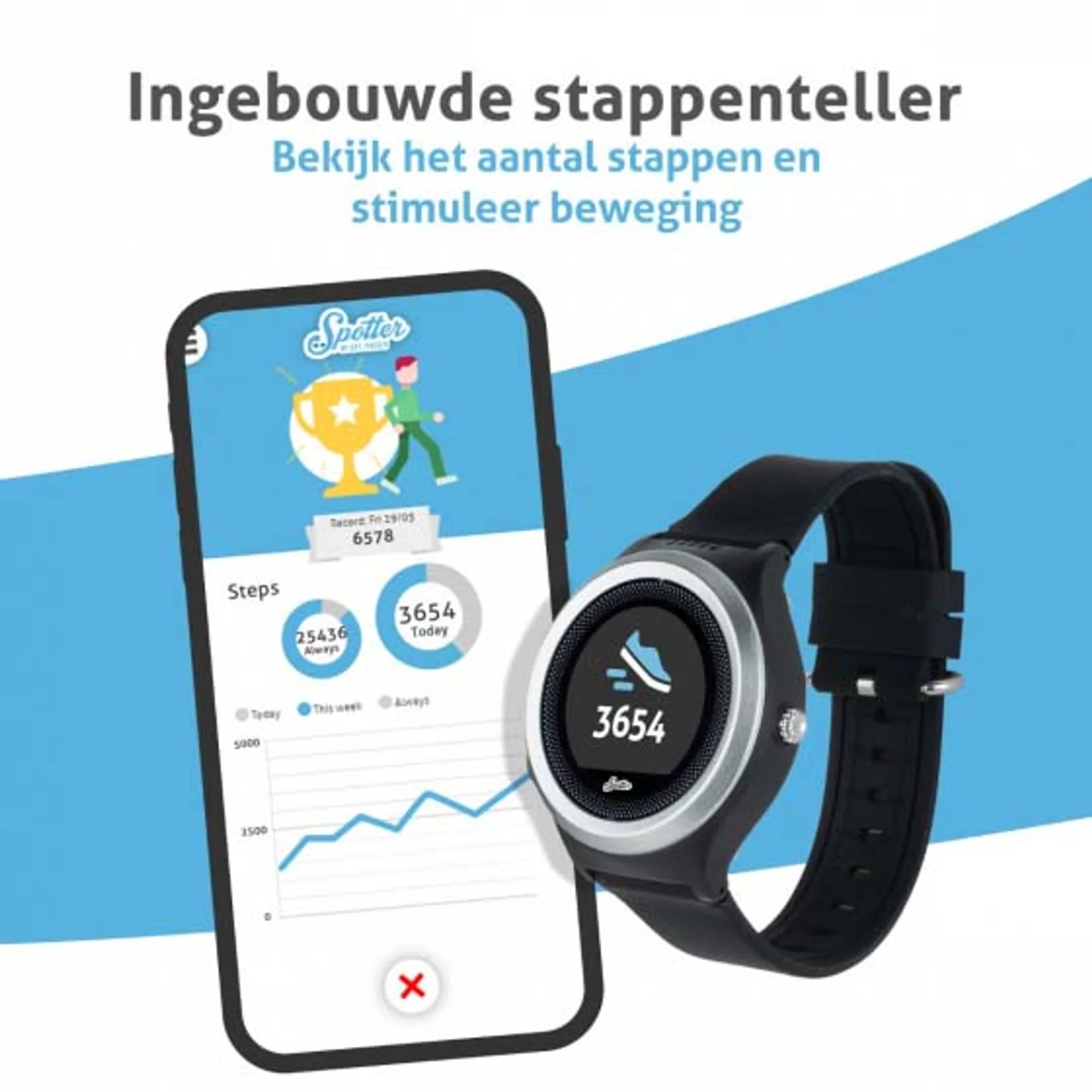Activity Tracker GPS Watch - Air - Zwart