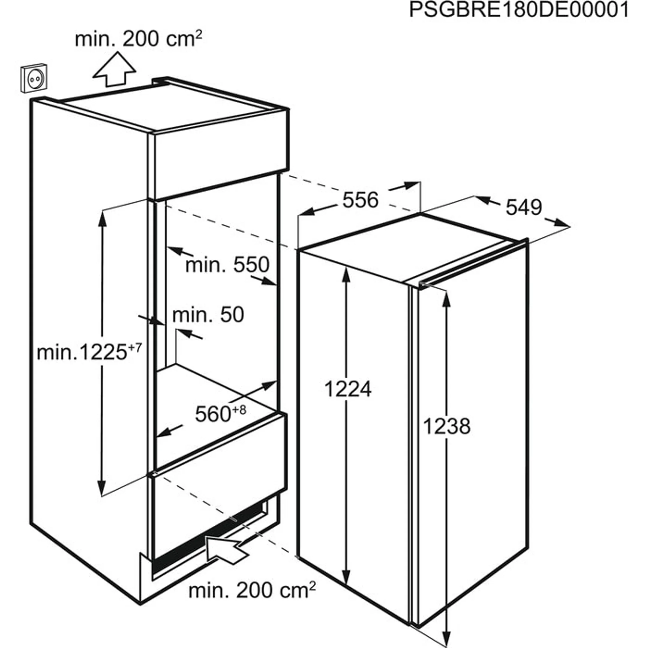 AEG Frigo encastrable TSF5O121DF image