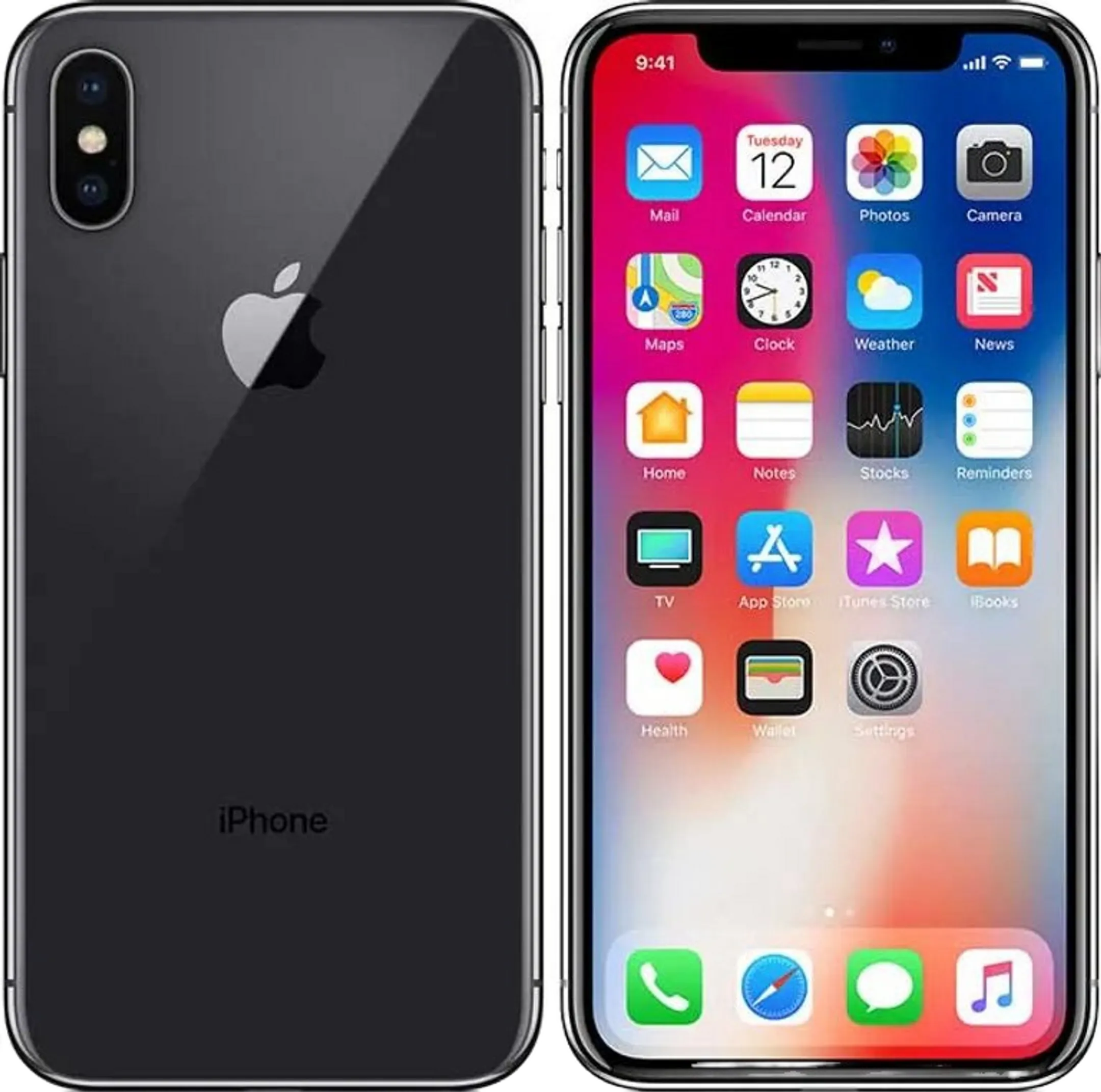 iPhone X 256 Go - Noir - Reconditionné grade A+