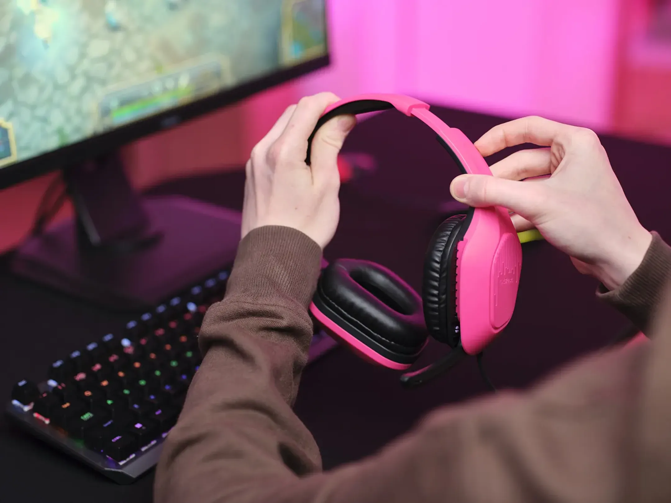 Trust Casque gaming GXT 415P Zirox - Rose image