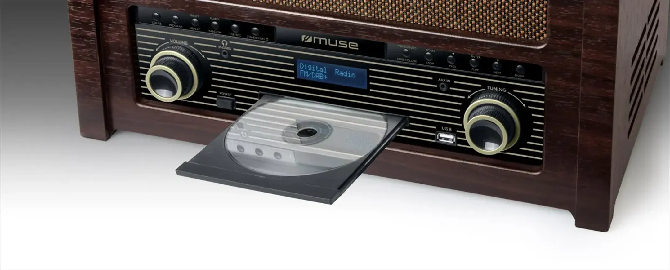 Muse MT-115 DAB platenspeler - Hout image