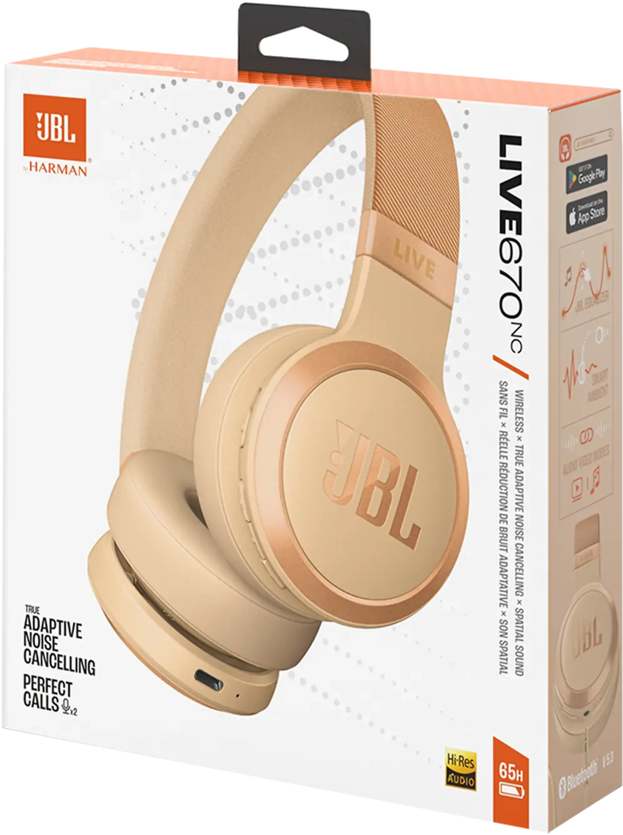 JBL Casque sans fil Live 670NC - Beige image