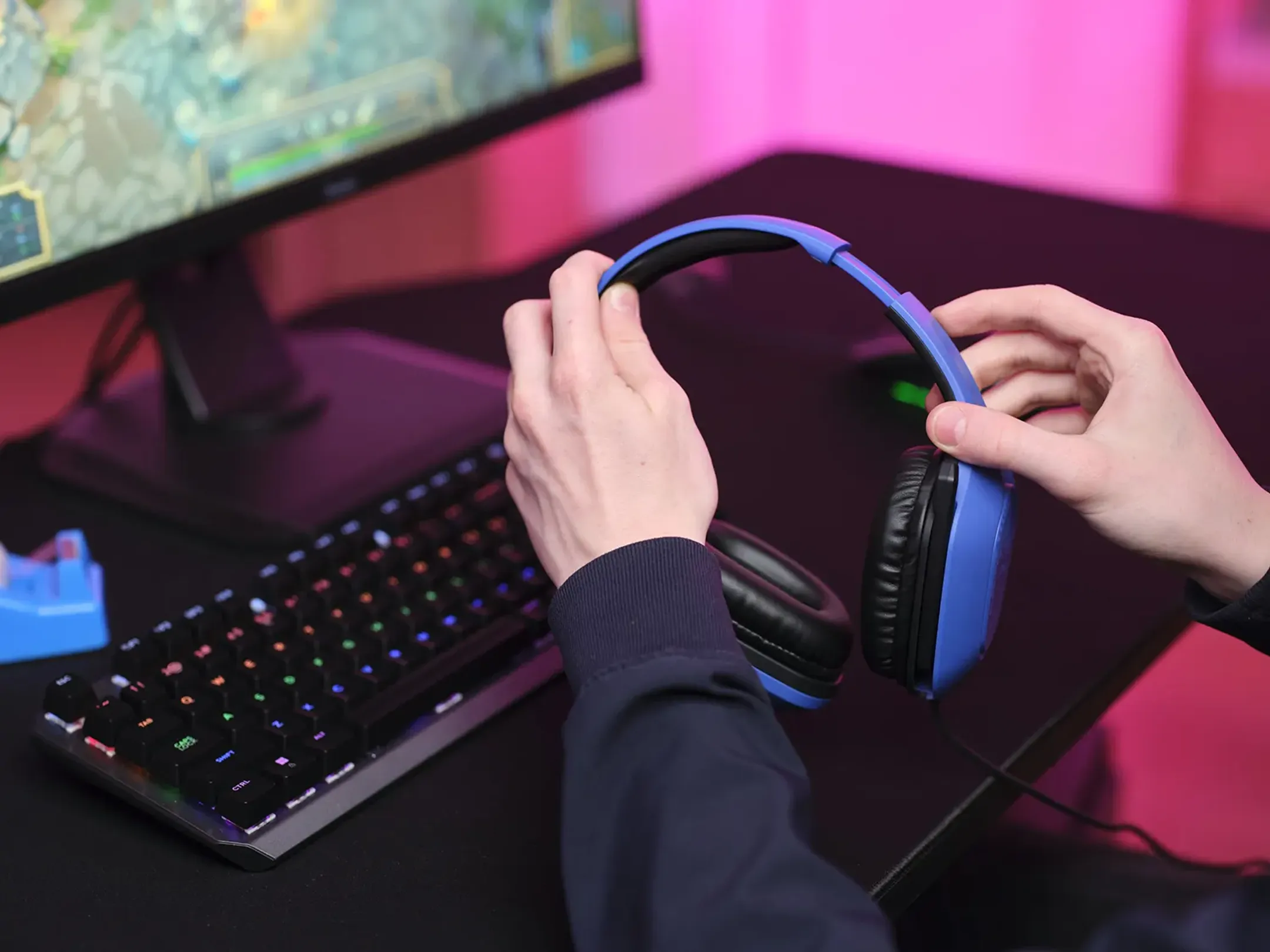 Trust Casque gaming GXT 415B Zirox - Bleu image