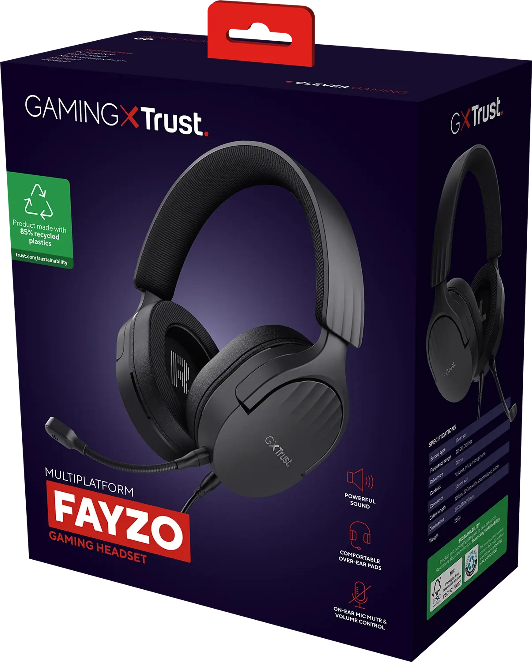 Trust Casque gaming GXT 489 Fayzo - Noir image