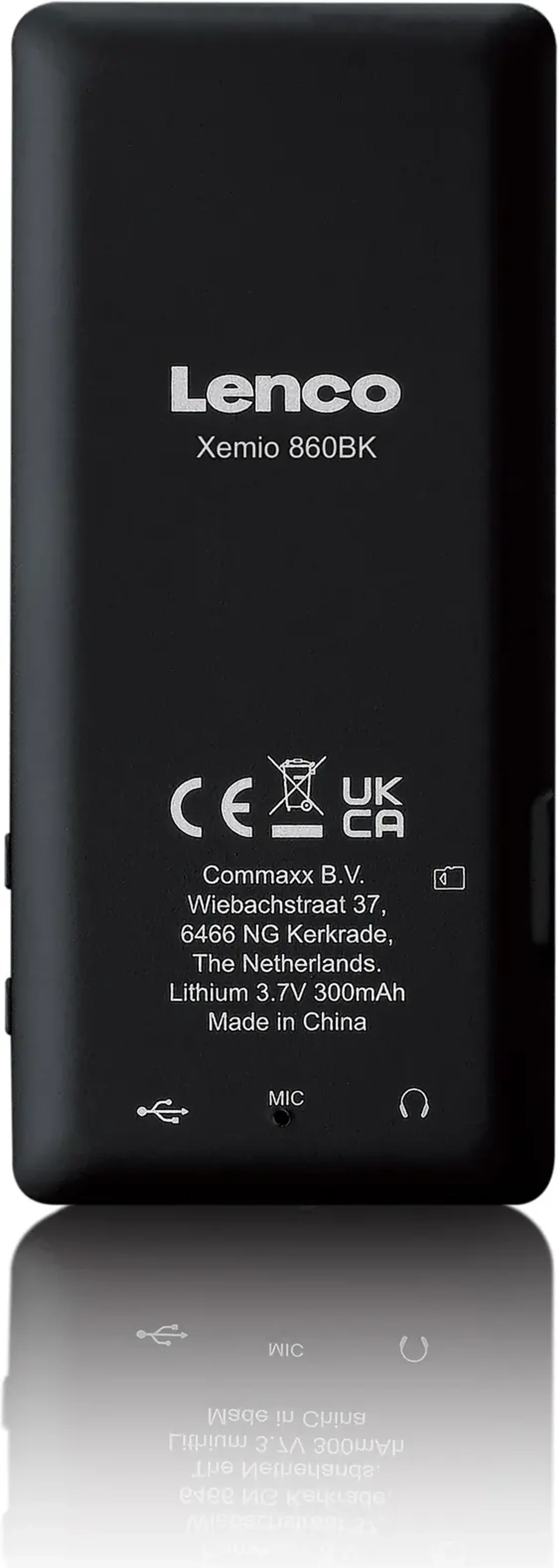 Lenco Draagbare MP3/MP4-speler Xemio-860BK - 8 GB - Zwart image