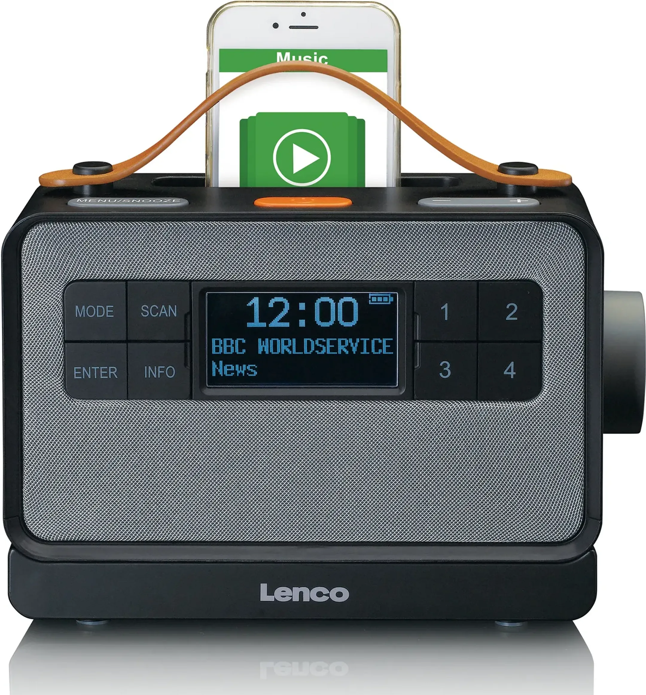 Lenco Radio DAB+ portable avec grandes touches et fonction Mode Simple - PDR-065 - Noir image
