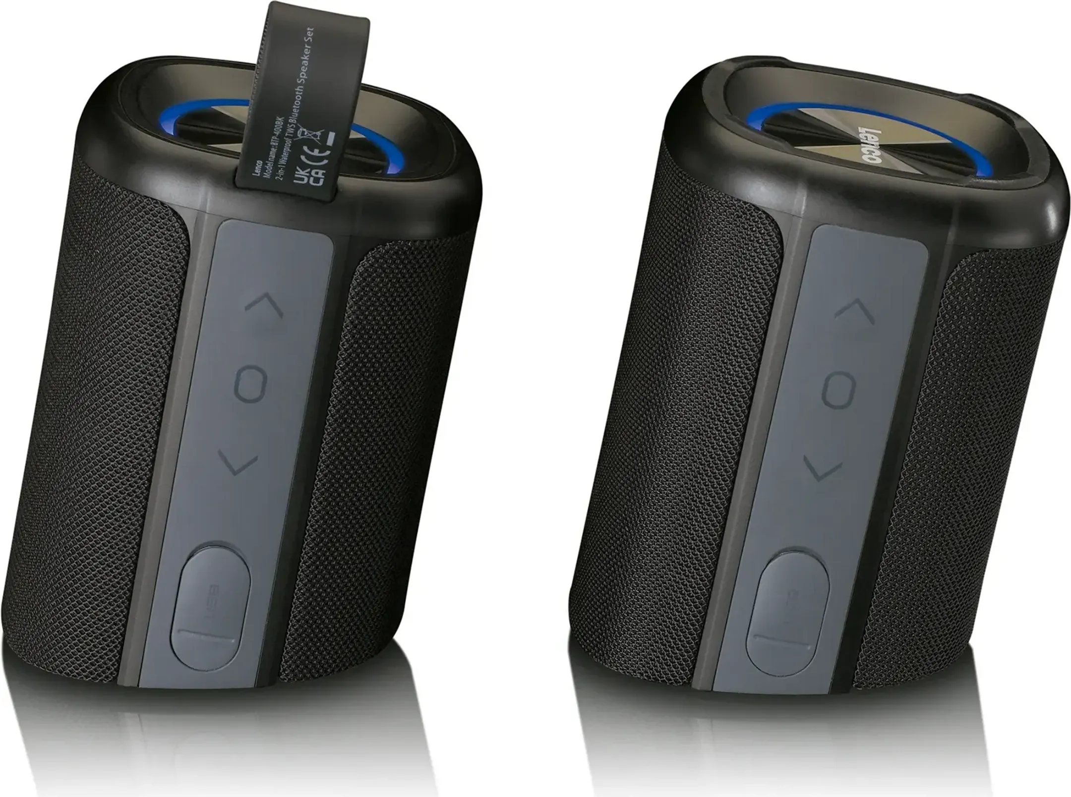 Lenco 2-in-1 bluetooth speaker - BTP-400BK - Zwart image