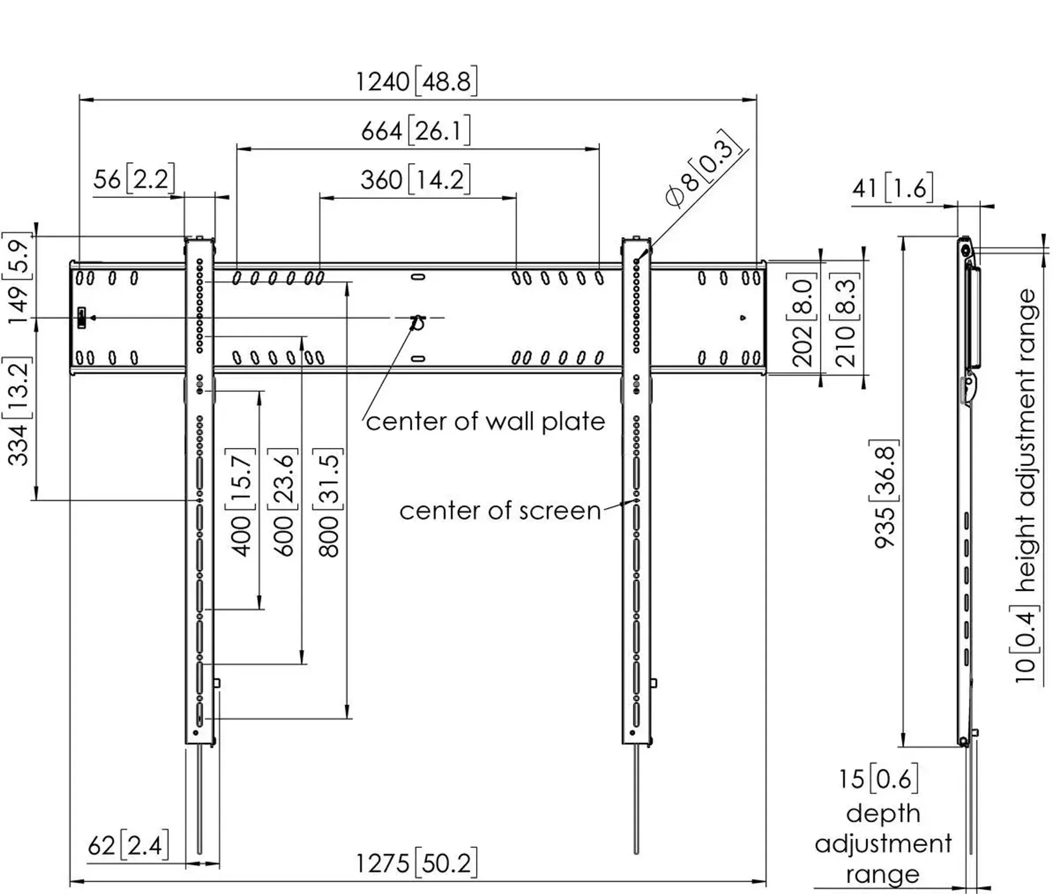 Vogels Muursteun PFW 6900 voor TV - 80" tot 120" image