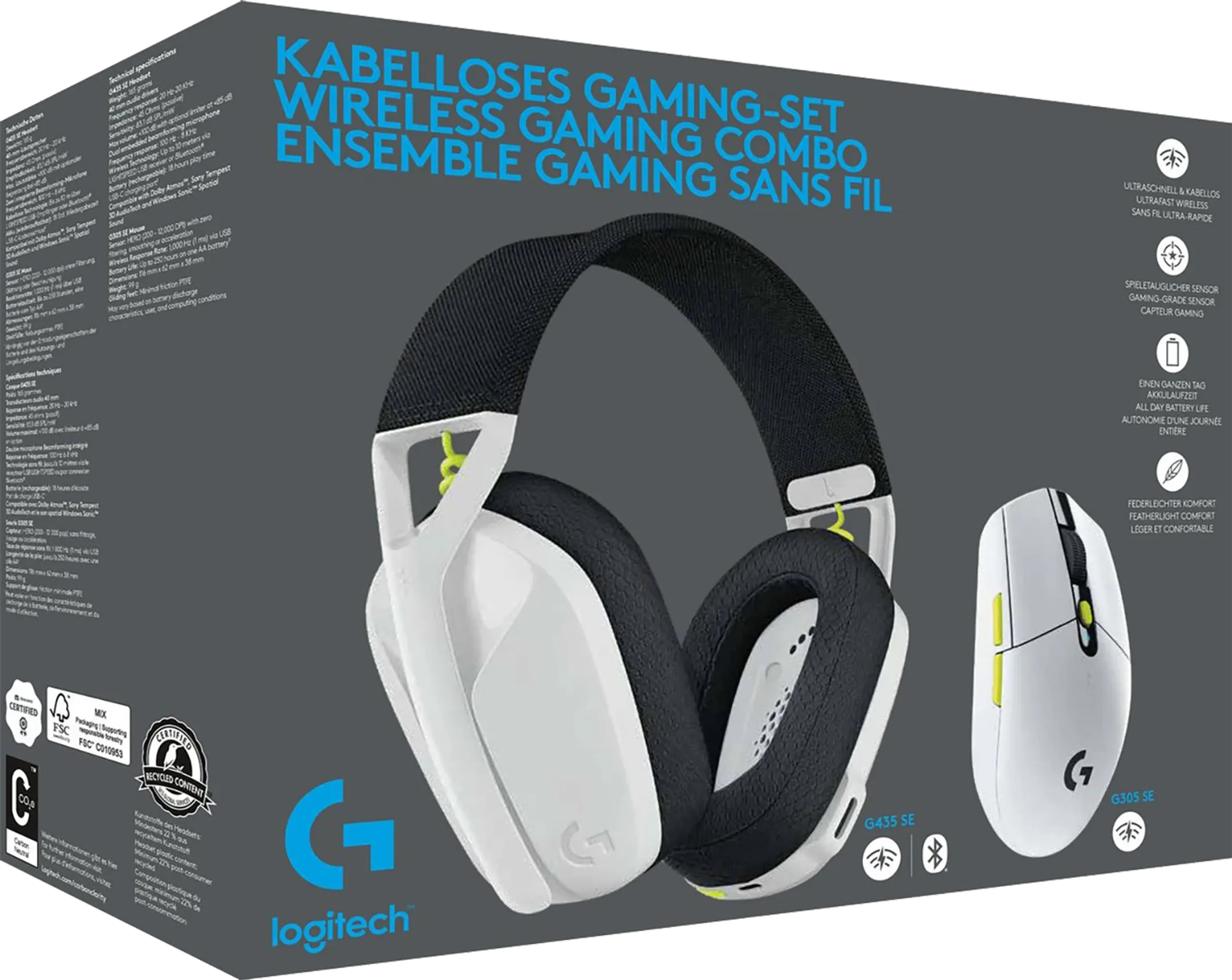 Logitech G435 Casque gaming lightspeed + G305 Lightspeed image