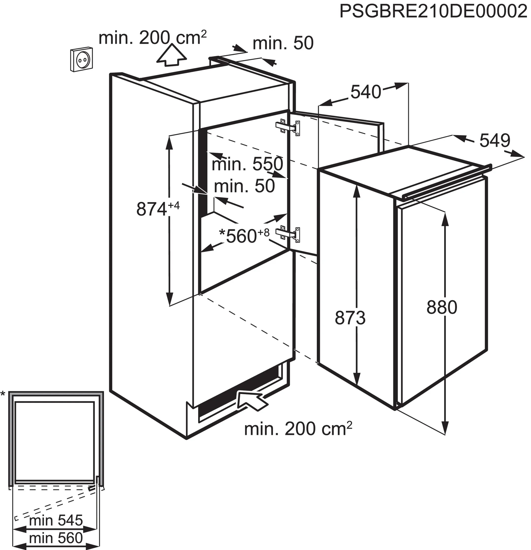 AEG Frigo encastrable TSK5O882DS image