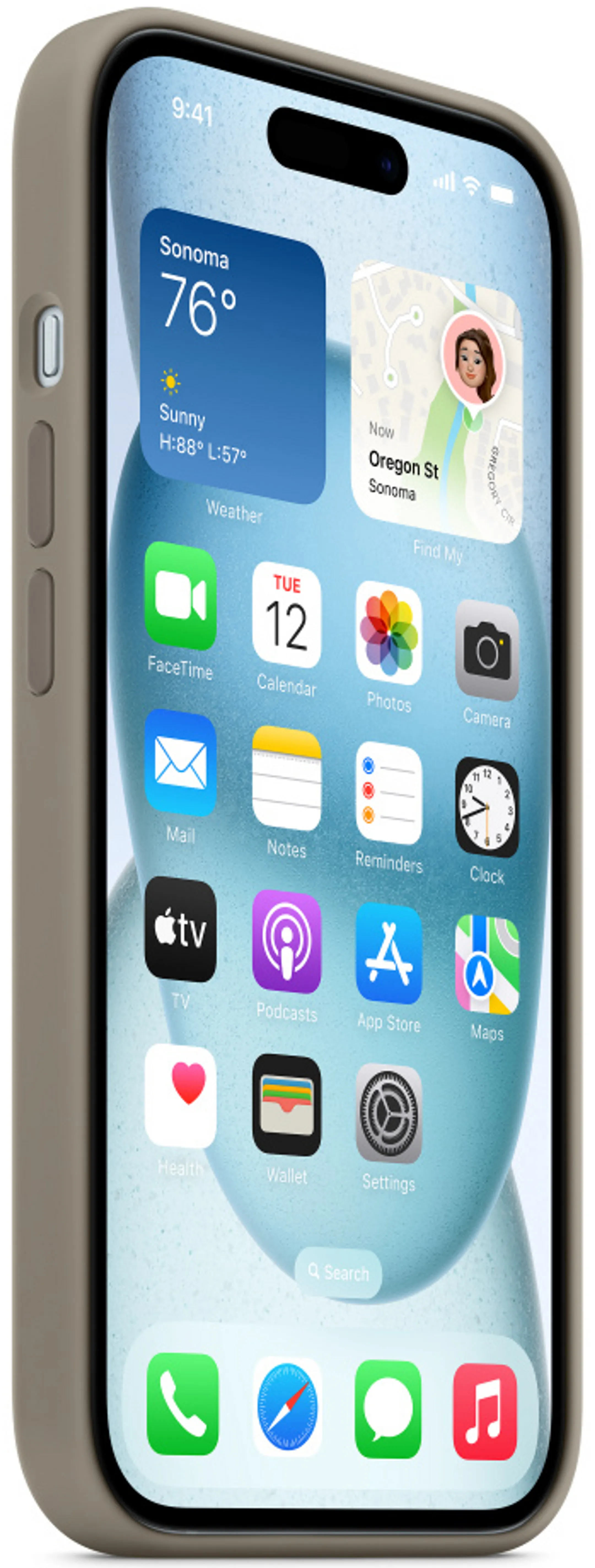 Apple Siliconenhoesje met MagSafe voor iPhone 15 - Klei image