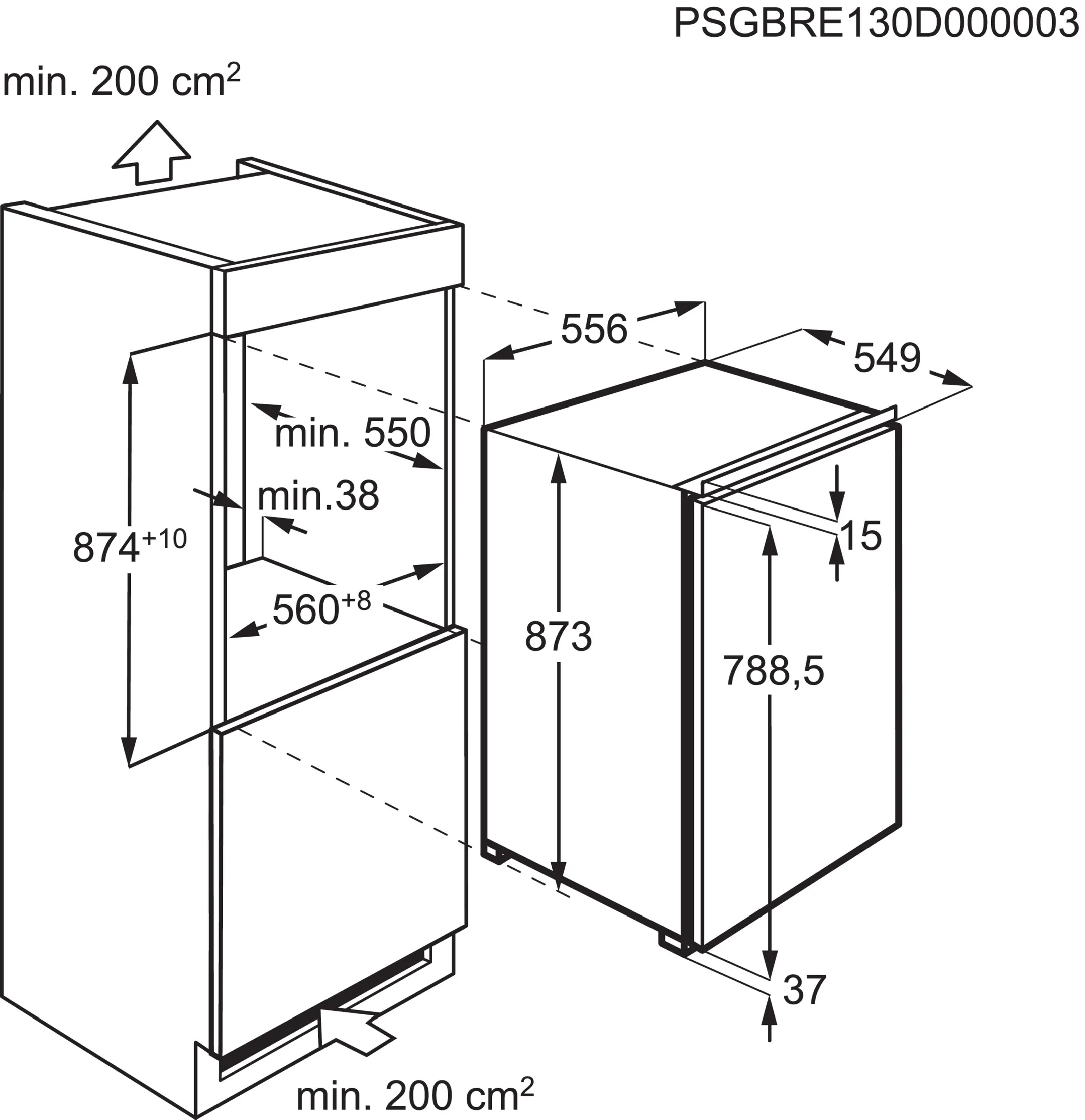 AEG Frigo encastrable TSK5O881DF OptiSpace image
