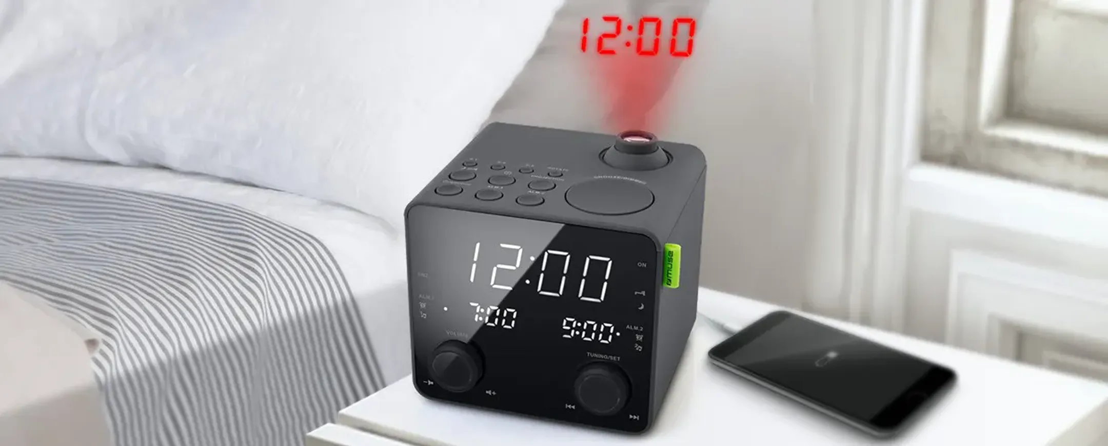 Muse Wekkerradio - Zwart image