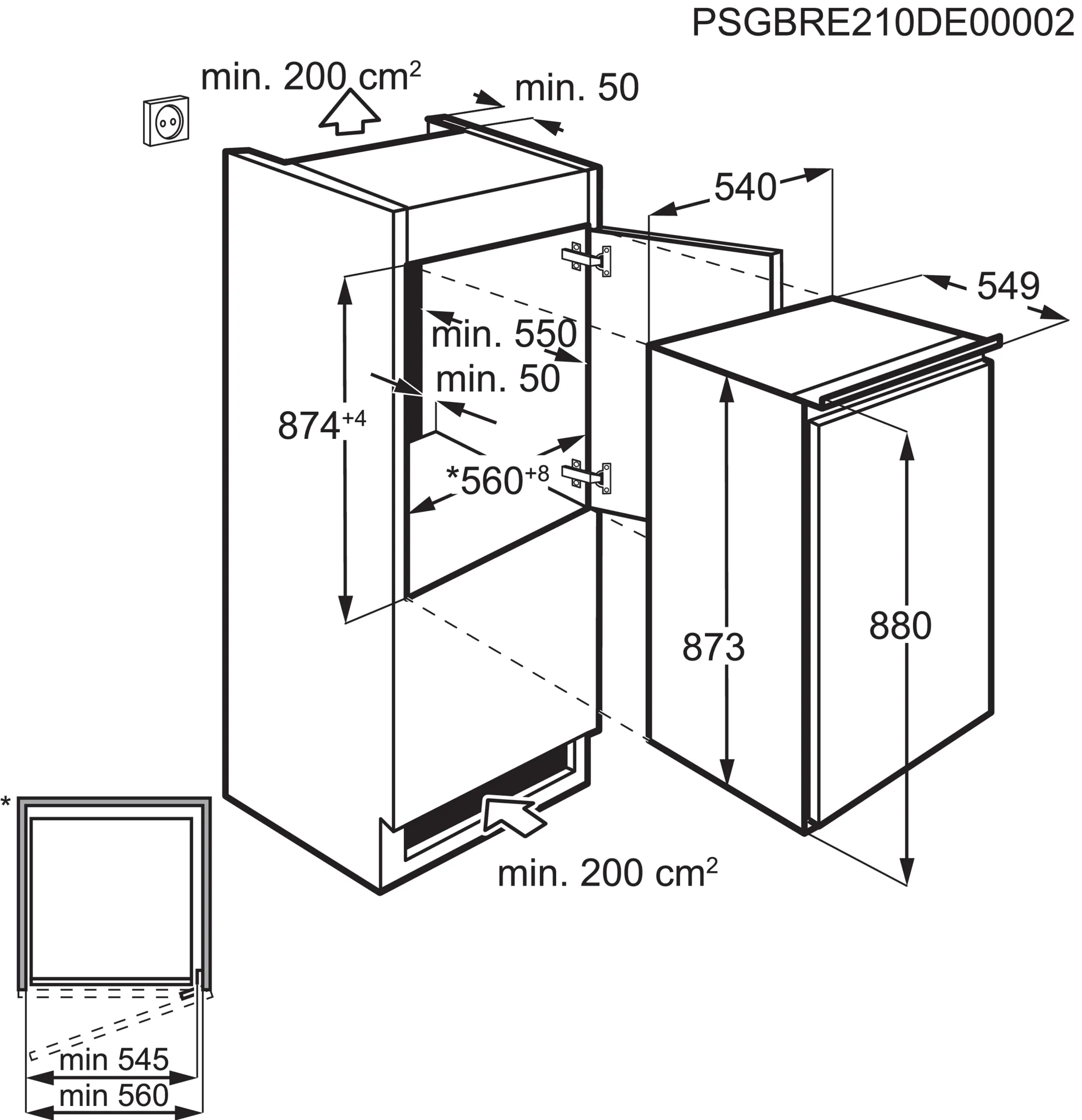 AEG Frigo encastrable TSK5O881ES image