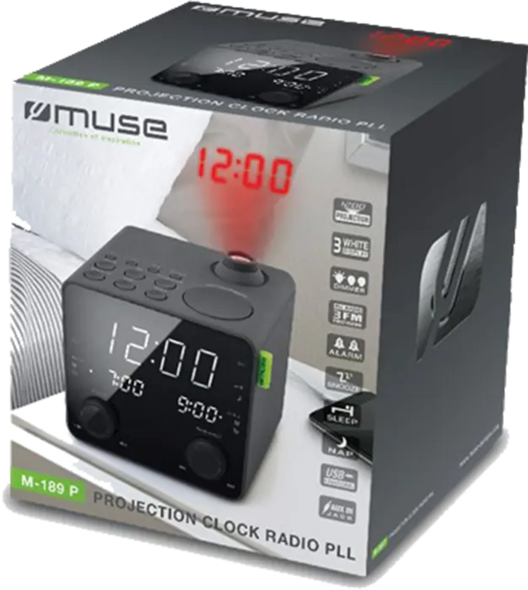 Muse Wekkerradio - Zwart image