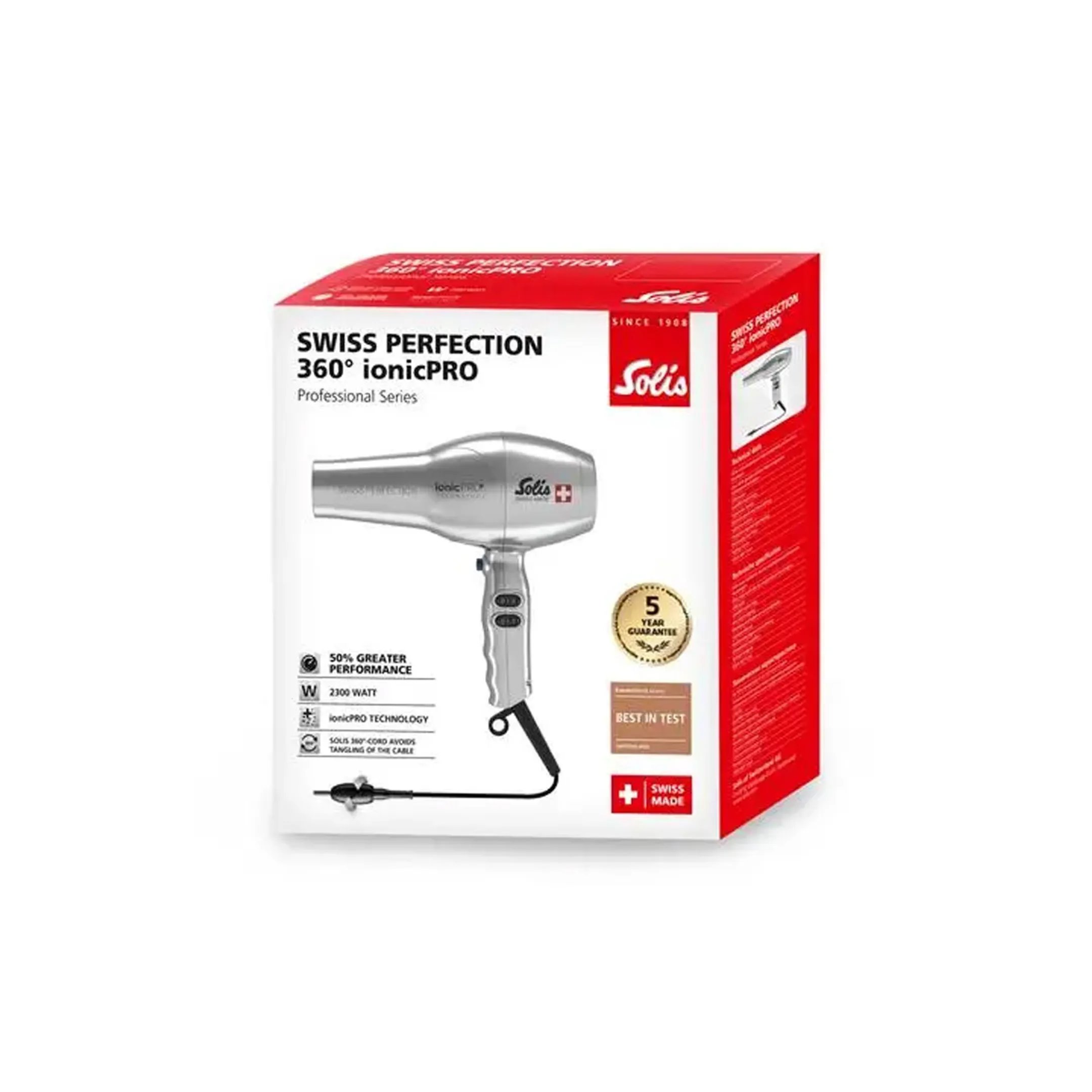 Solis Sèche-cheveux Perfection 360° IonicPro - Argent image