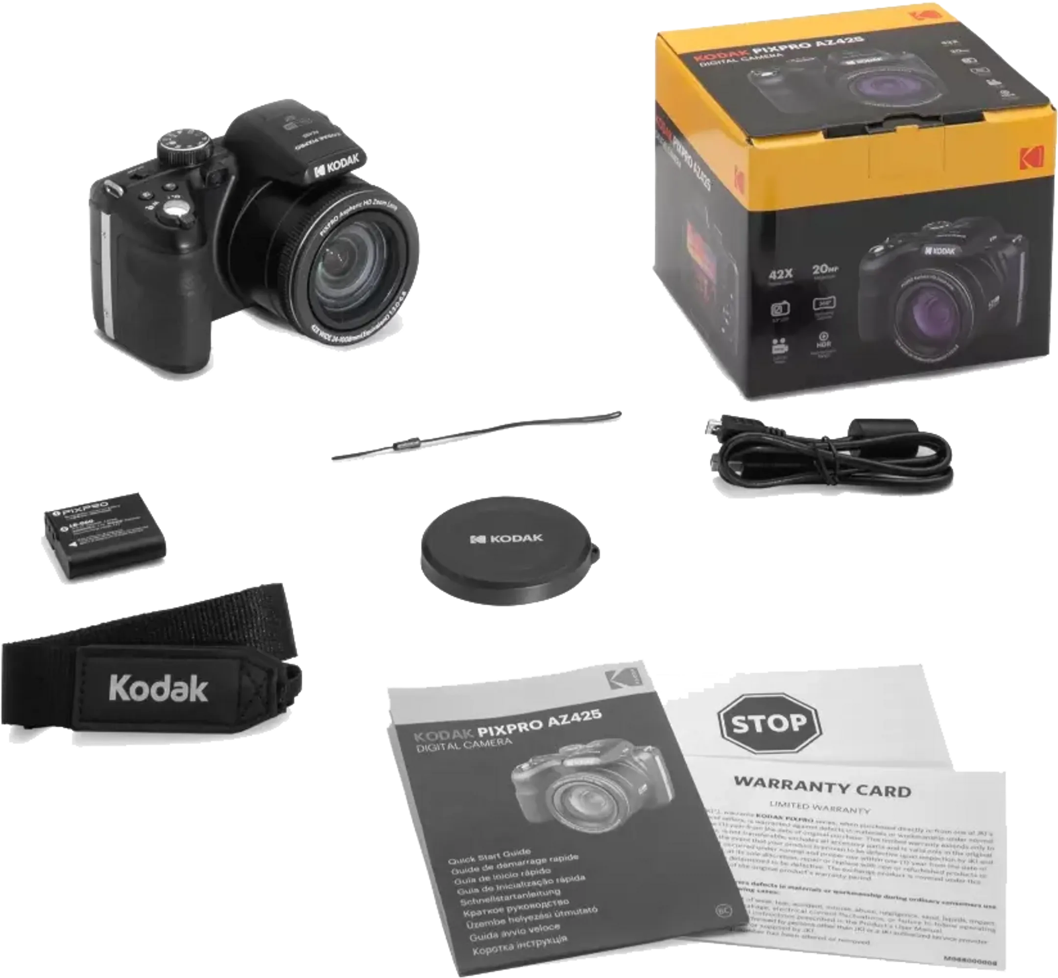 Kodak AZ425 Bridge camera + batterij + case image