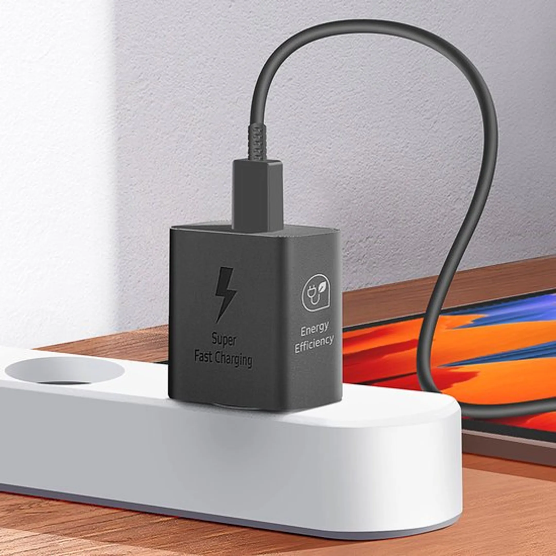 Samsung 25W energy-efficiënte lader met USB-C kabel -1m - Zwart image