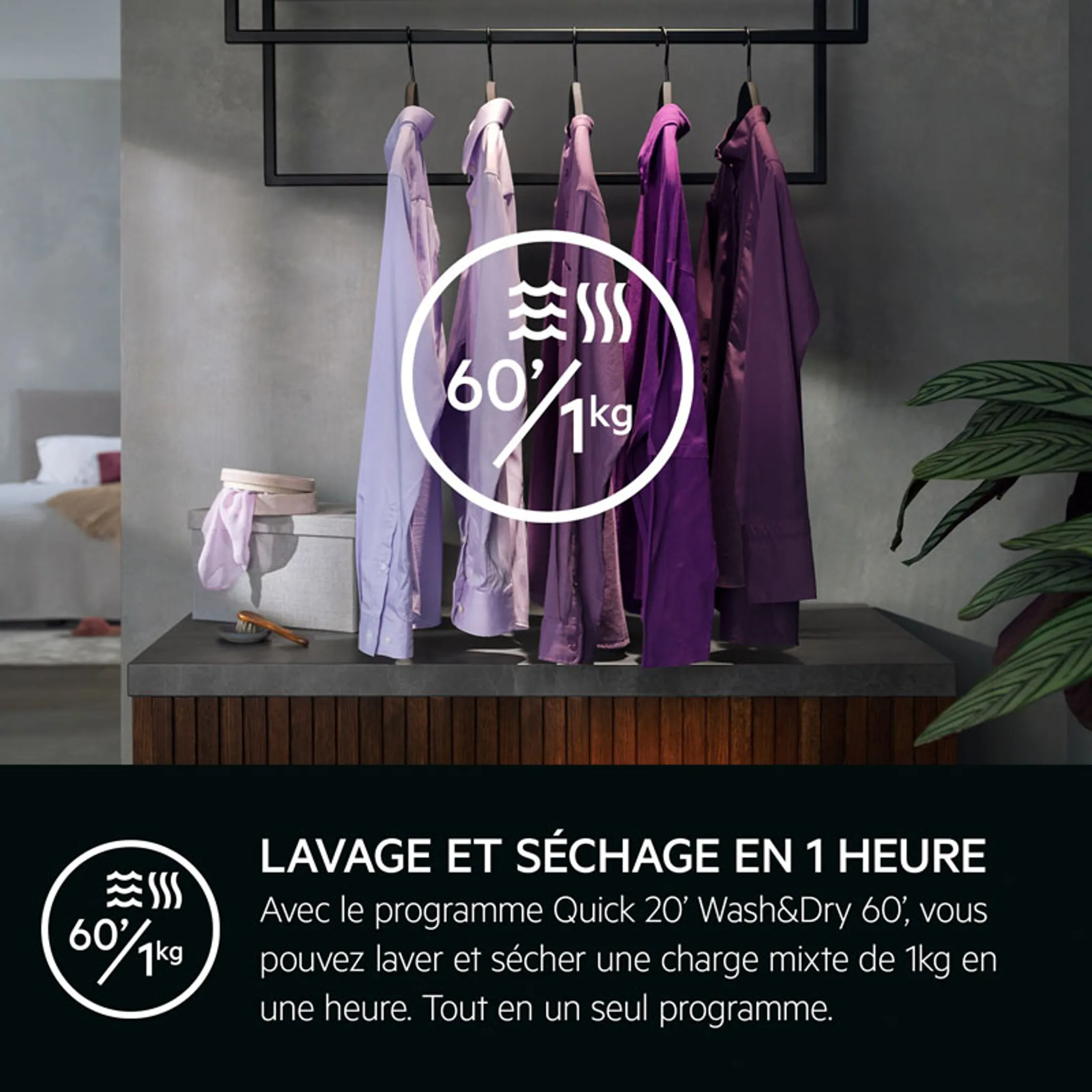 AEG Lave-linge séchant LWR7676BI PROSTEAM® image