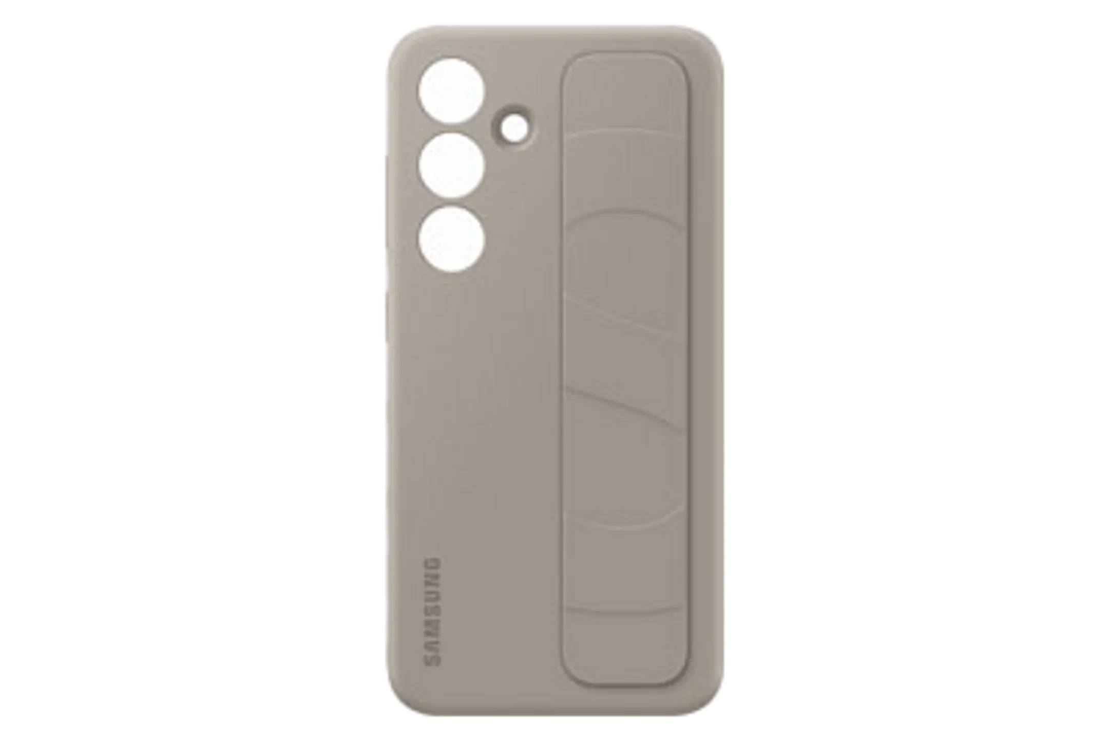 Siliconen backcover met band voor Galaxy S24 - Taupe