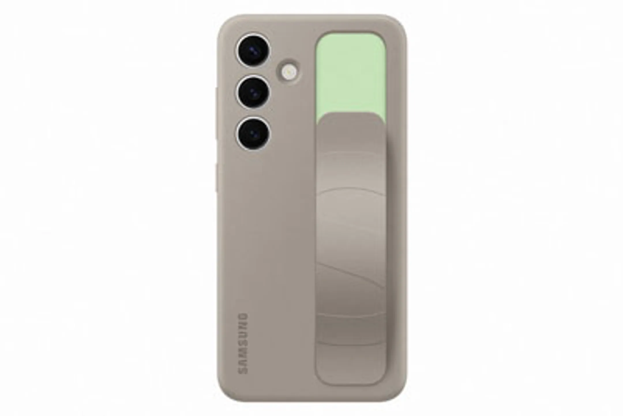 Siliconen backcover met band voor Galaxy S24 - Taupe