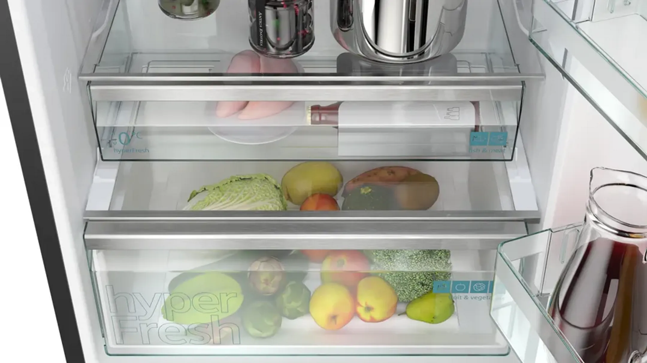 Siemens Frigo avec congélateur KG49NAXCF iQ500 Total No-frost 203 cm image