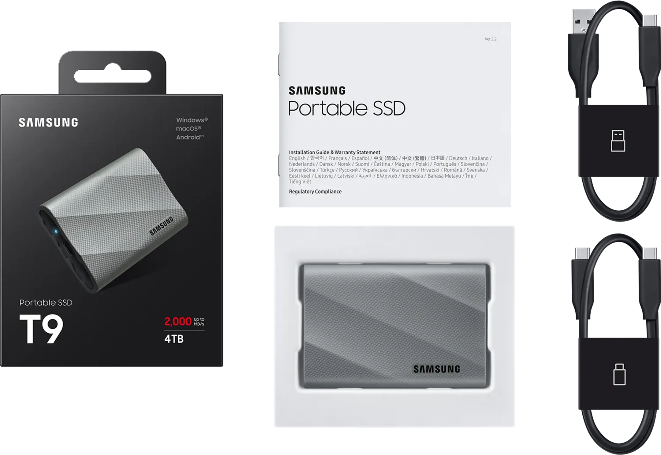 Samsung Portable SSD T9 Gris - 4 To image