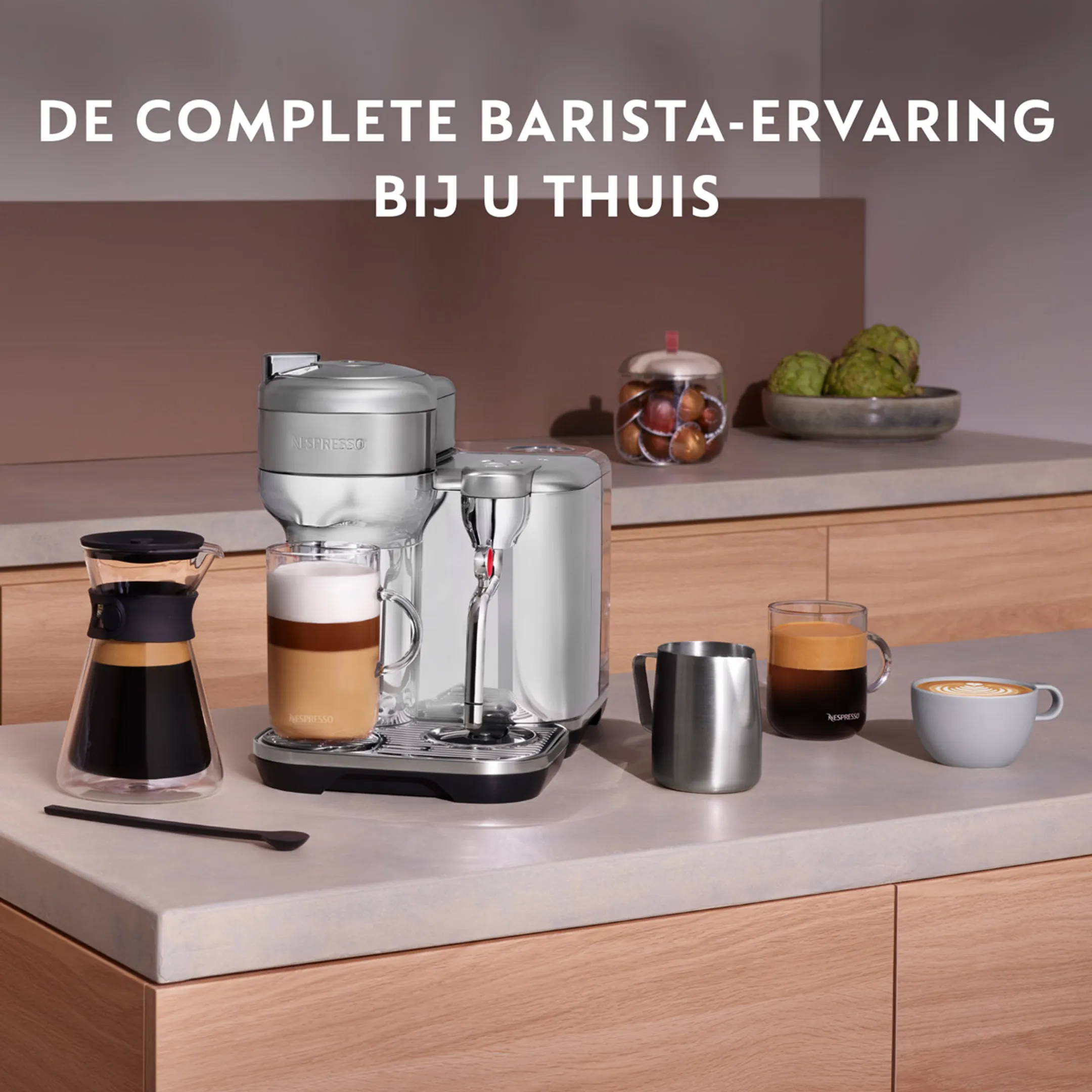 Sage Koffiemachine Nespresso Vertuo Creatista Black Stainless Steel image