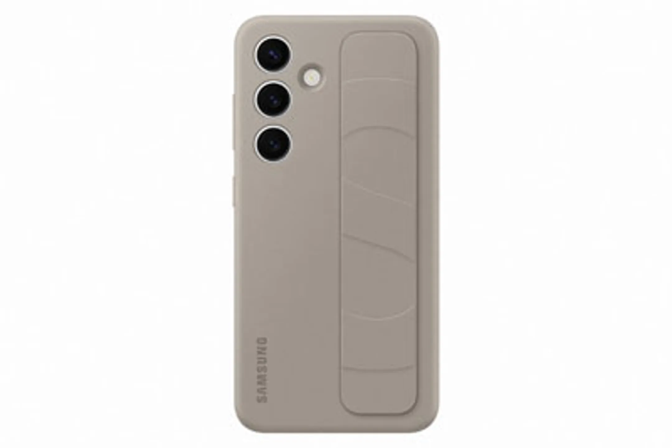 Siliconen backcover met band voor Galaxy S24 - Taupe