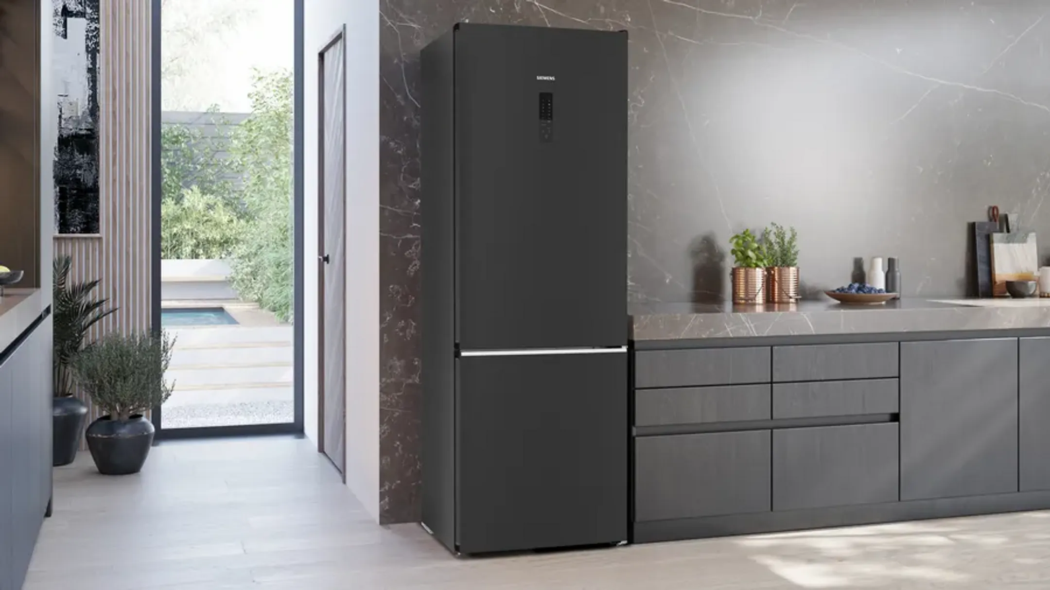 Siemens Frigo avec congélateur KG49NAXCF iQ500 Total No-frost 203 cm image