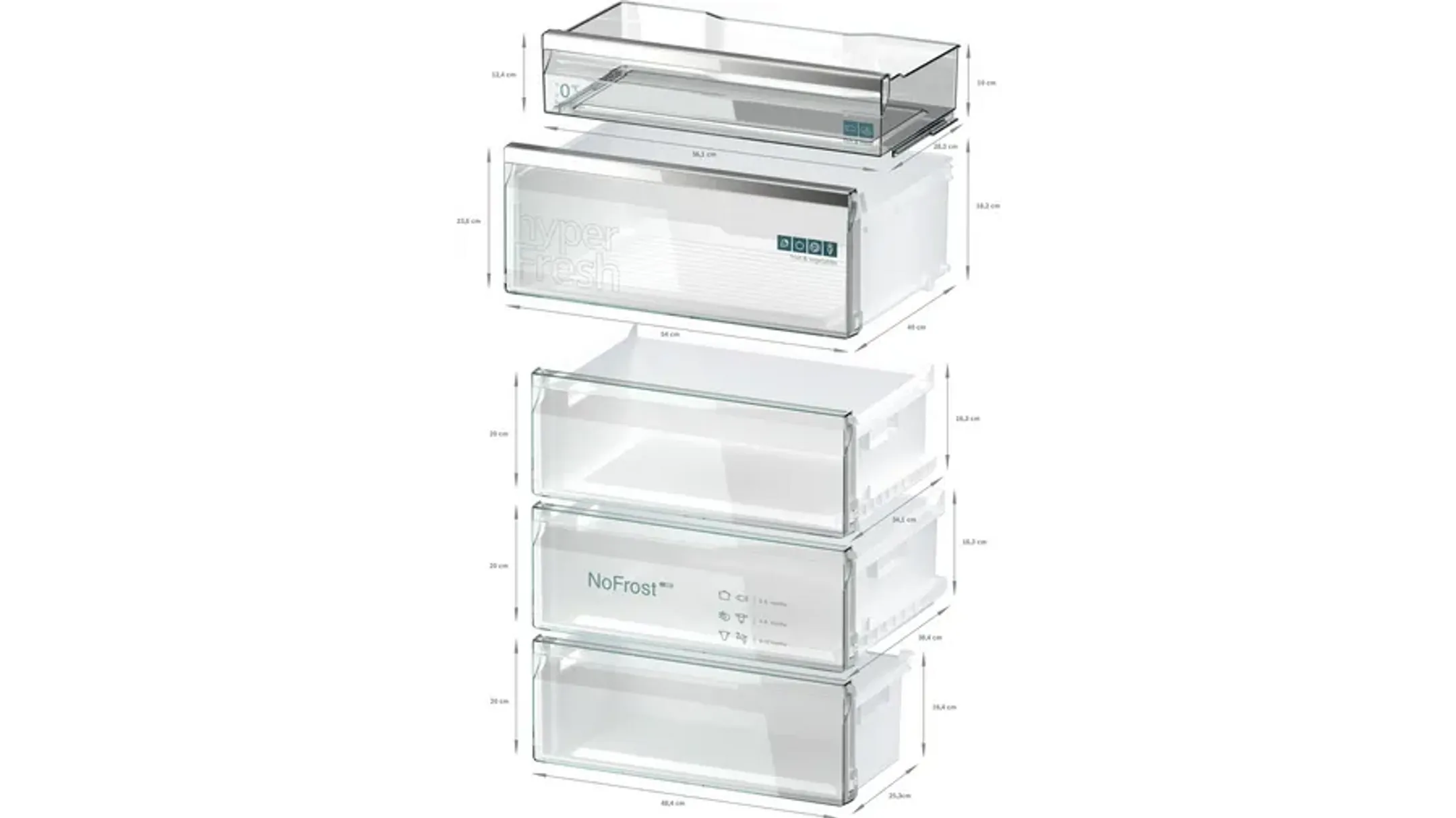 Siemens Frigo avec congélateur KG49NAXCF iQ500 Total No-frost 203 cm image