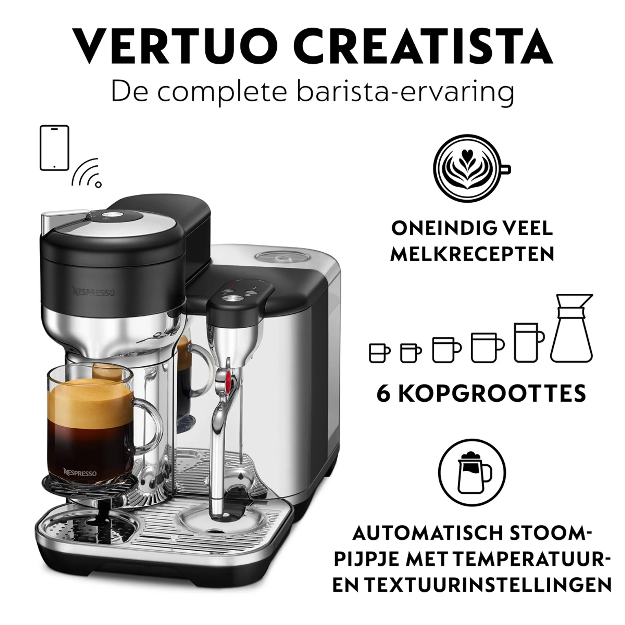 Sage Koffiemachine Nespresso Vertuo Creatista Black Truffle image