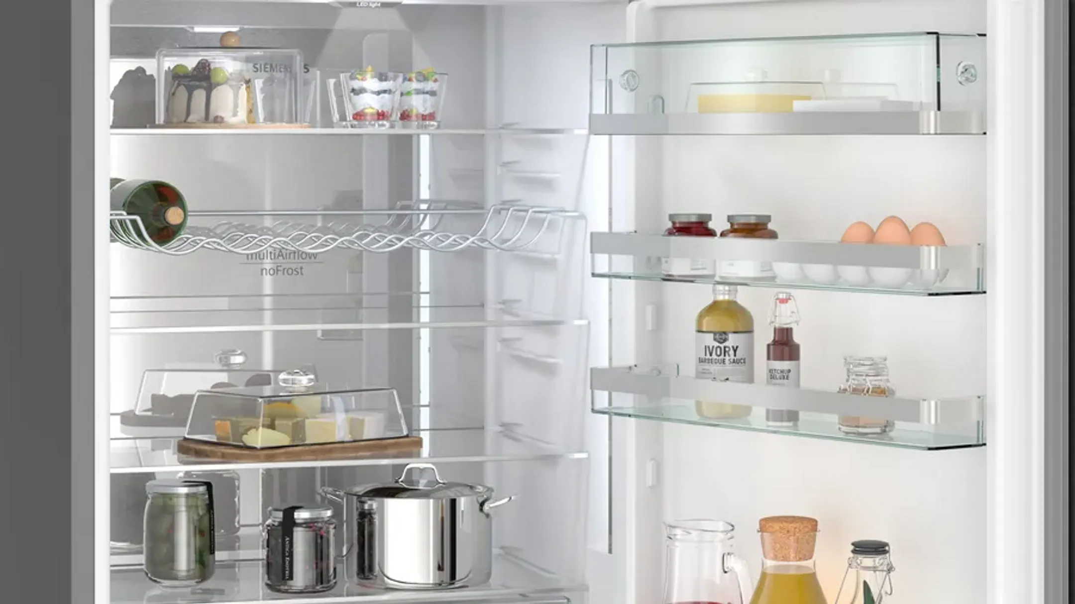 Siemens Frigo avec congélateur KG49NAXCF iQ500 Total No-frost 203 cm image