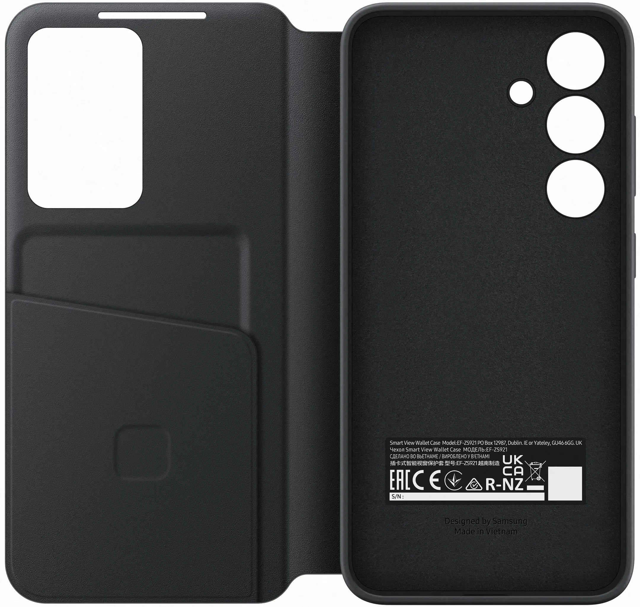 Samsung Smart View Wallet Case voor Galaxy S24 - Zwart image