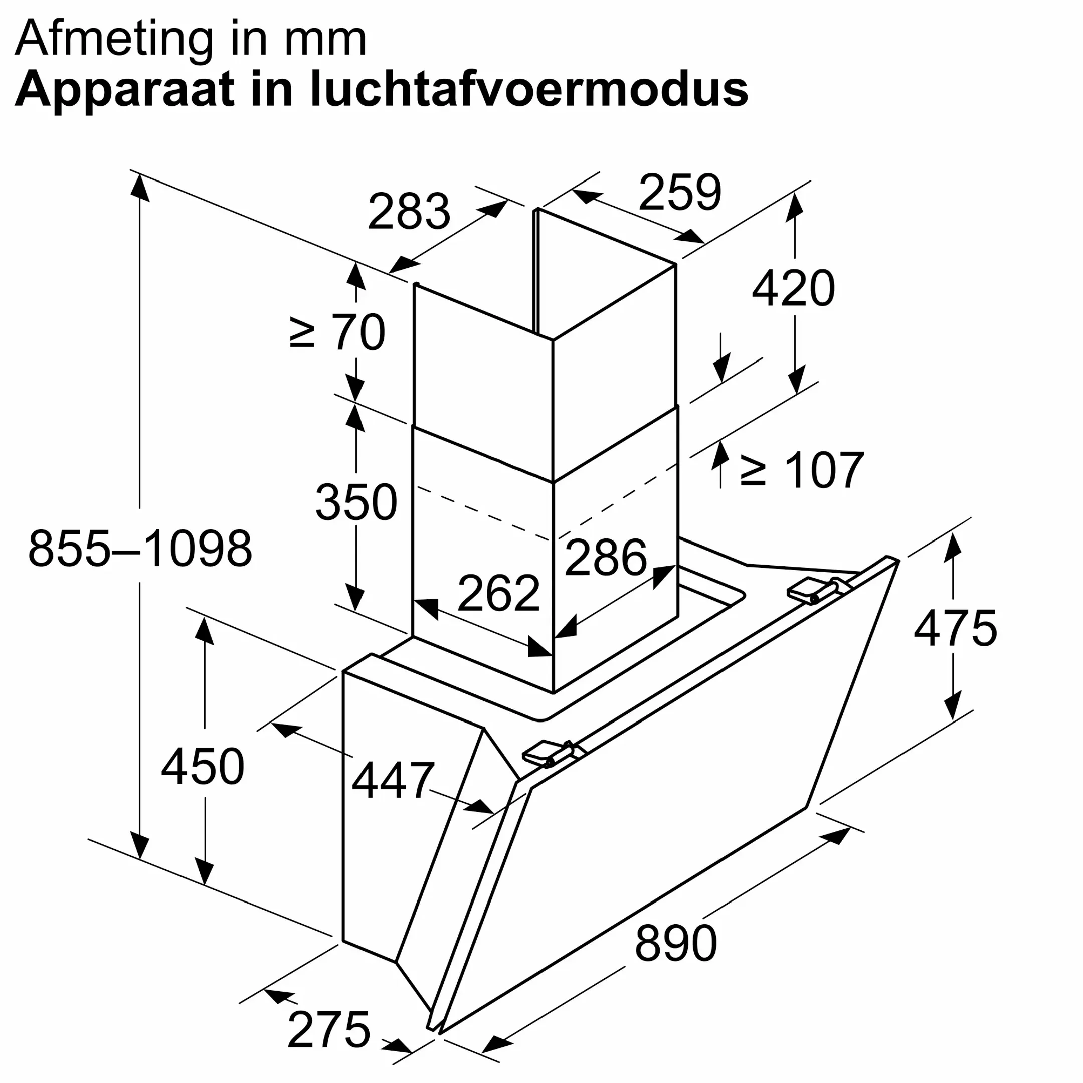 Bosch Hotte décorative DWK91LT60 image