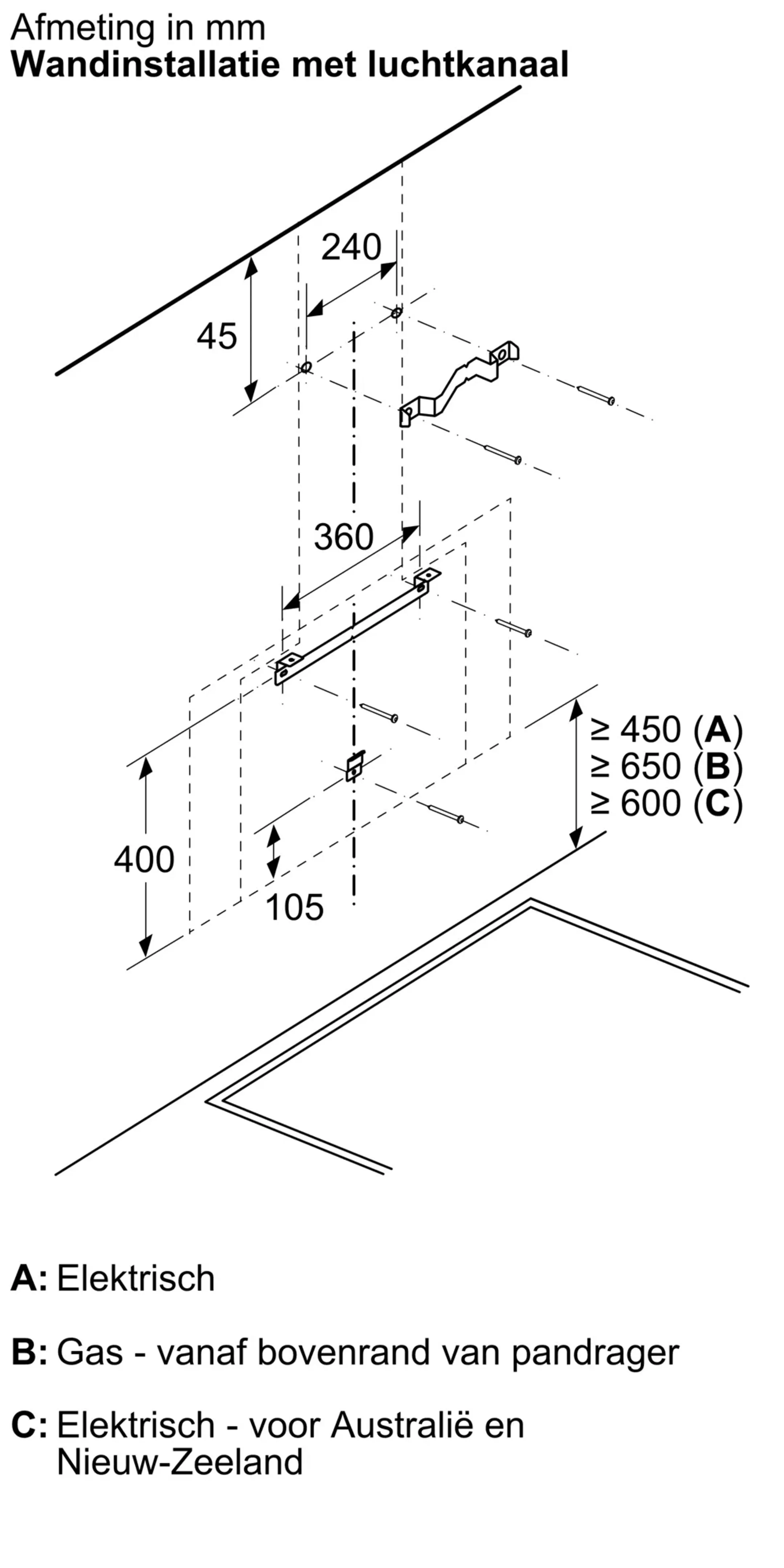 Bosch Hotte décorative DWK91LT60 image
