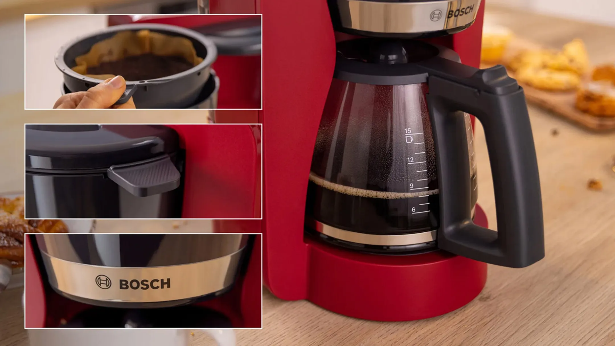 Bosch Koffiezetapparaat MyMoment TKA4M234, Rood image