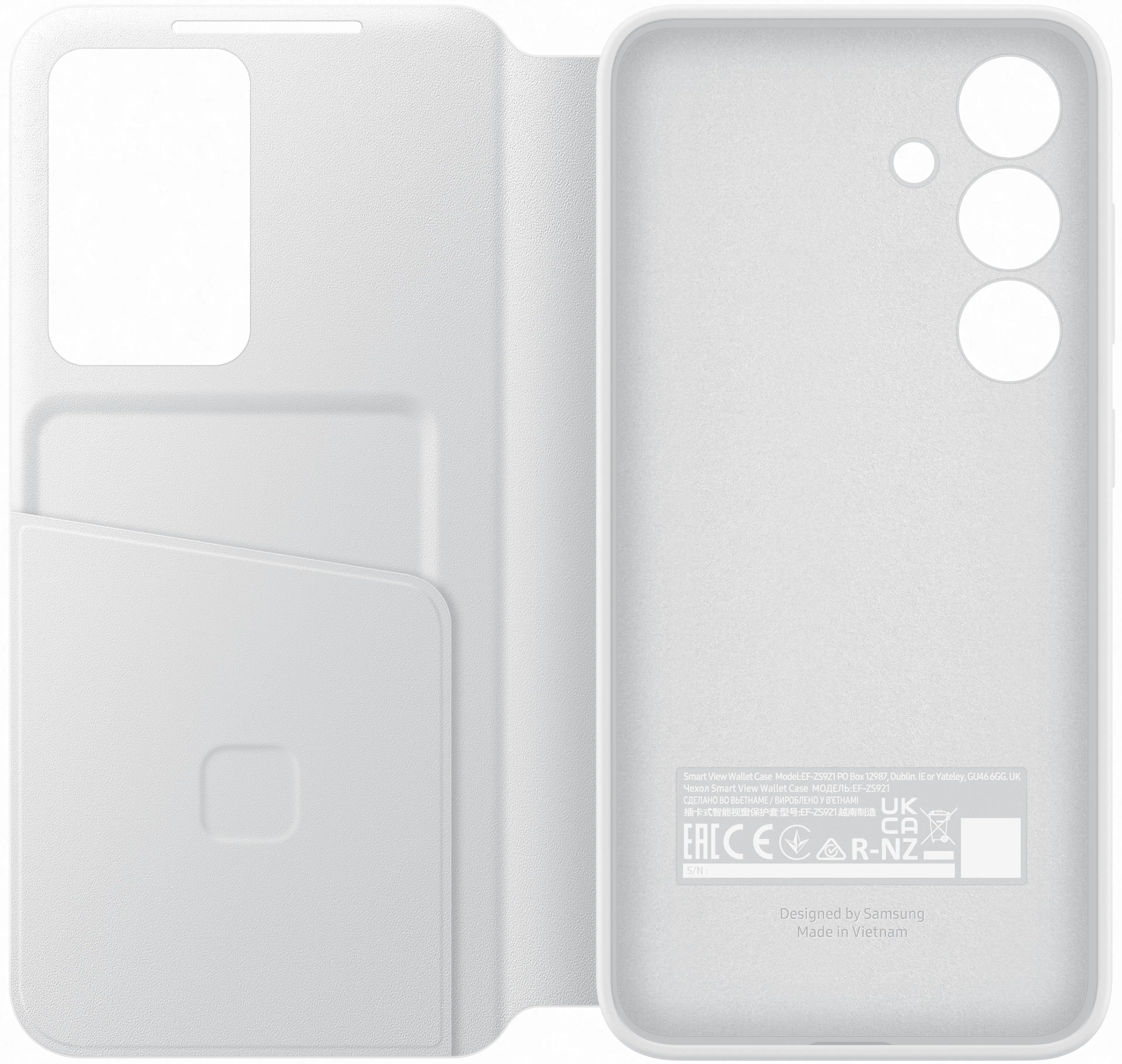 Samsung Smart View Wallet Case voor Galaxy S24 -Wit image