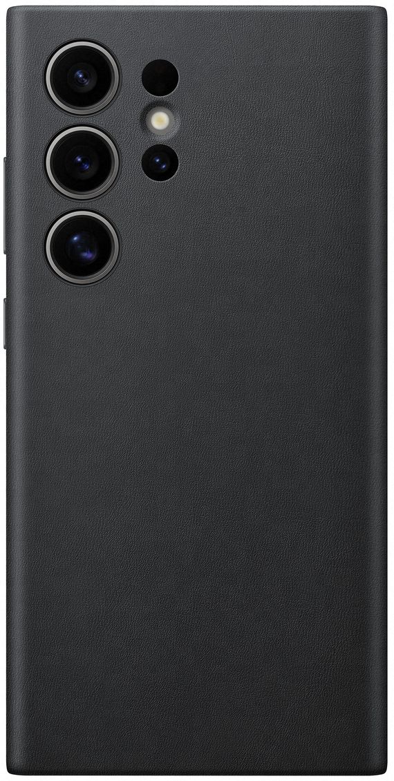 Coque en cuir pour Galaxy S24 Ultra - Noir