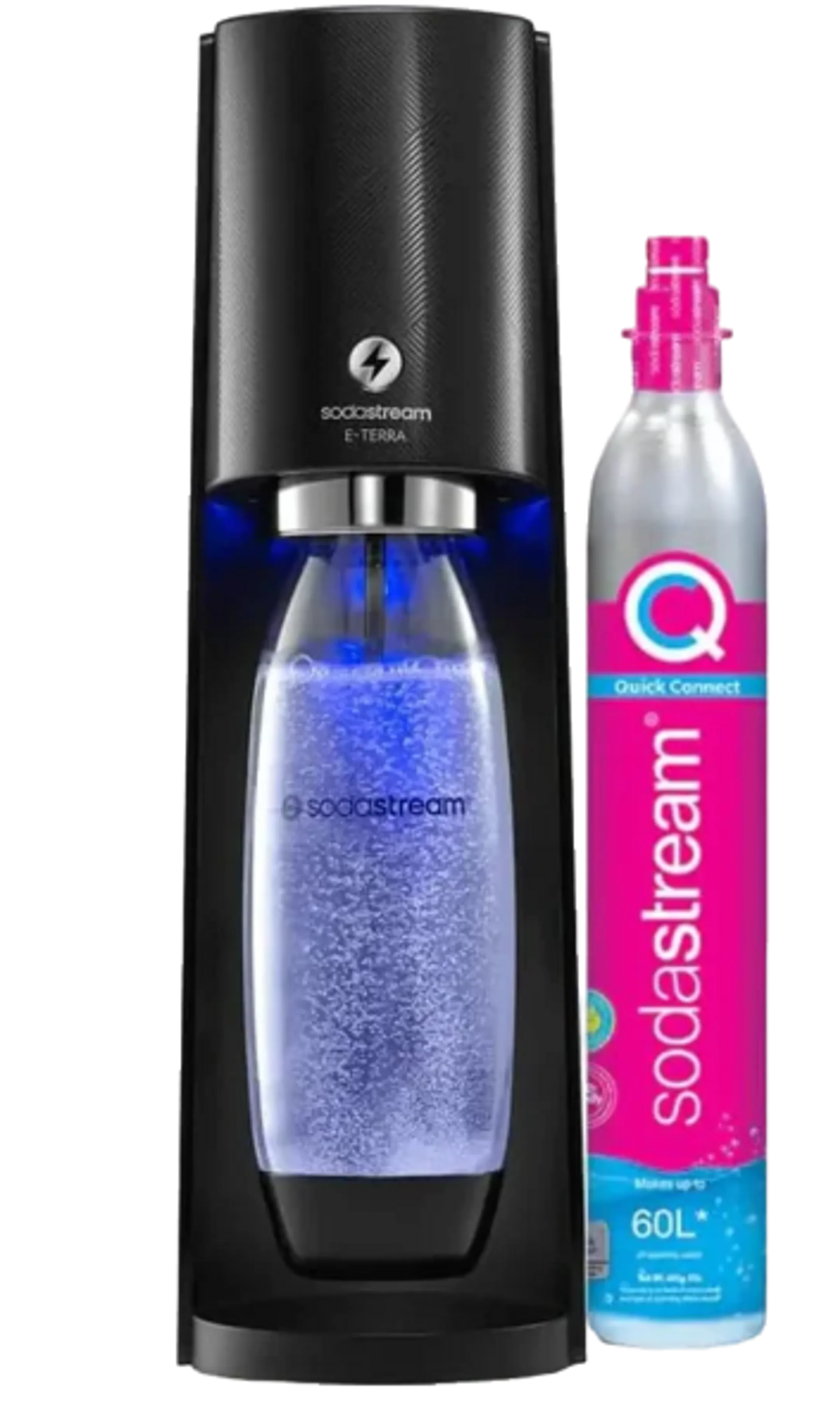 Bruiswatertoestel E-Terra Black inclusief Cilinder Quick Connect