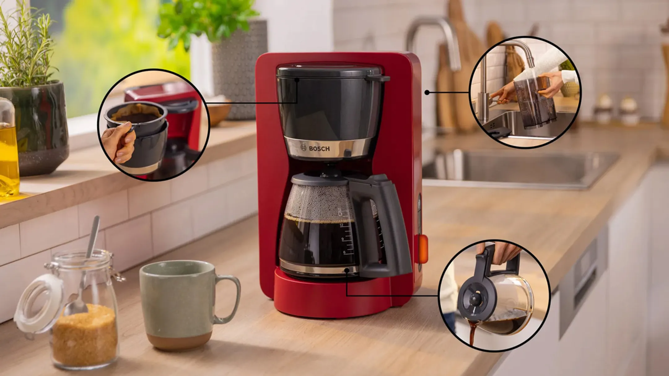 Bosch Koffiezetapparaat MyMoment TKA4M234, Rood image