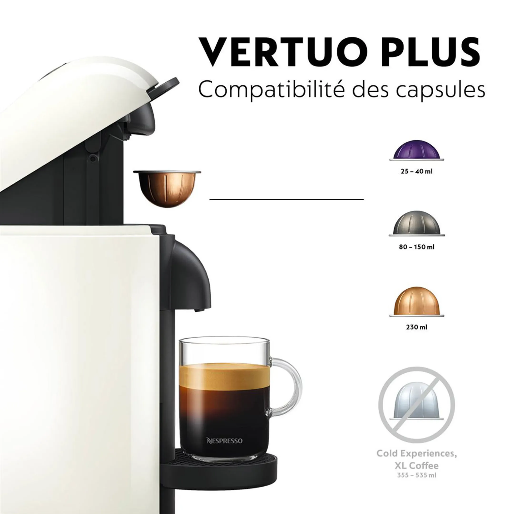 Krups Machine à café Nespresso Vertuo Plus YY4151FD, Blanc image