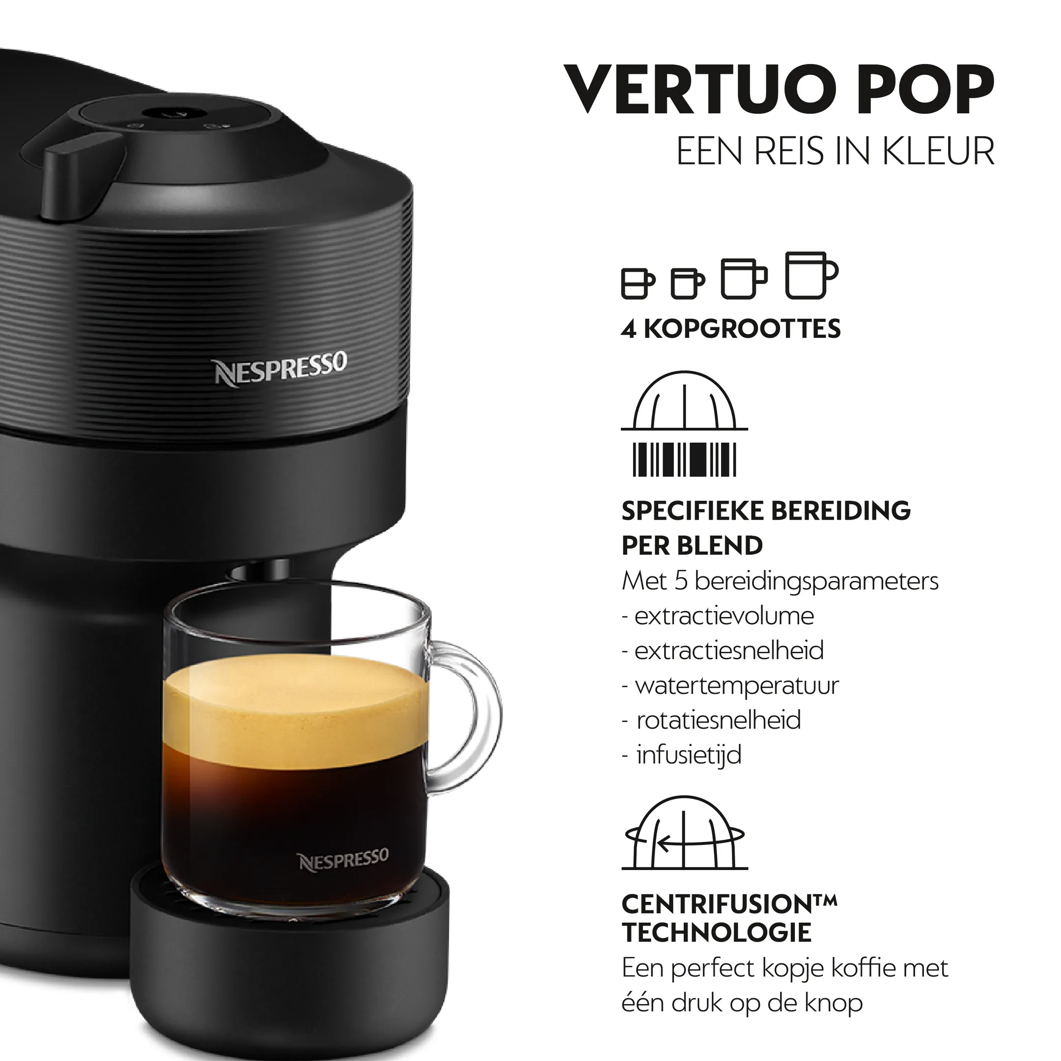 Magimix Koffiemachine Nespresso Vertuo Pop Liquorice Black image
