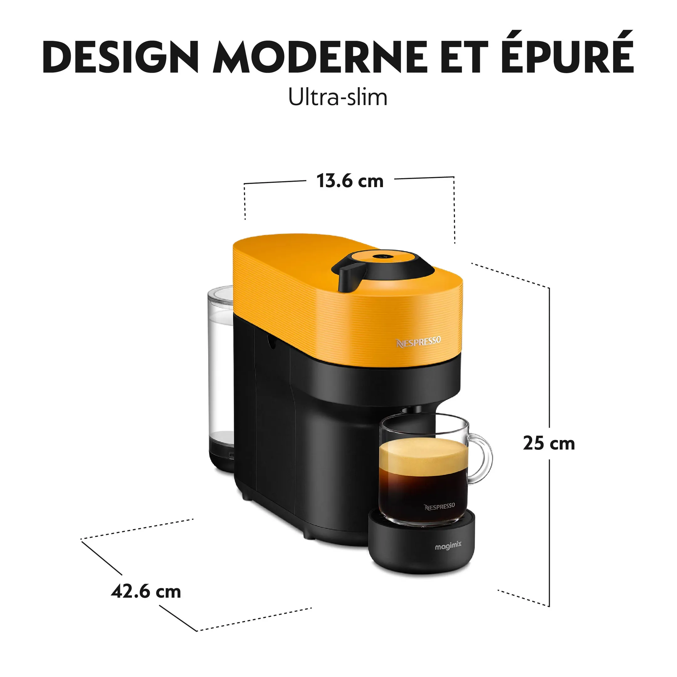 Machine à café Nespresso Vertuo Pop, Mango Yellow