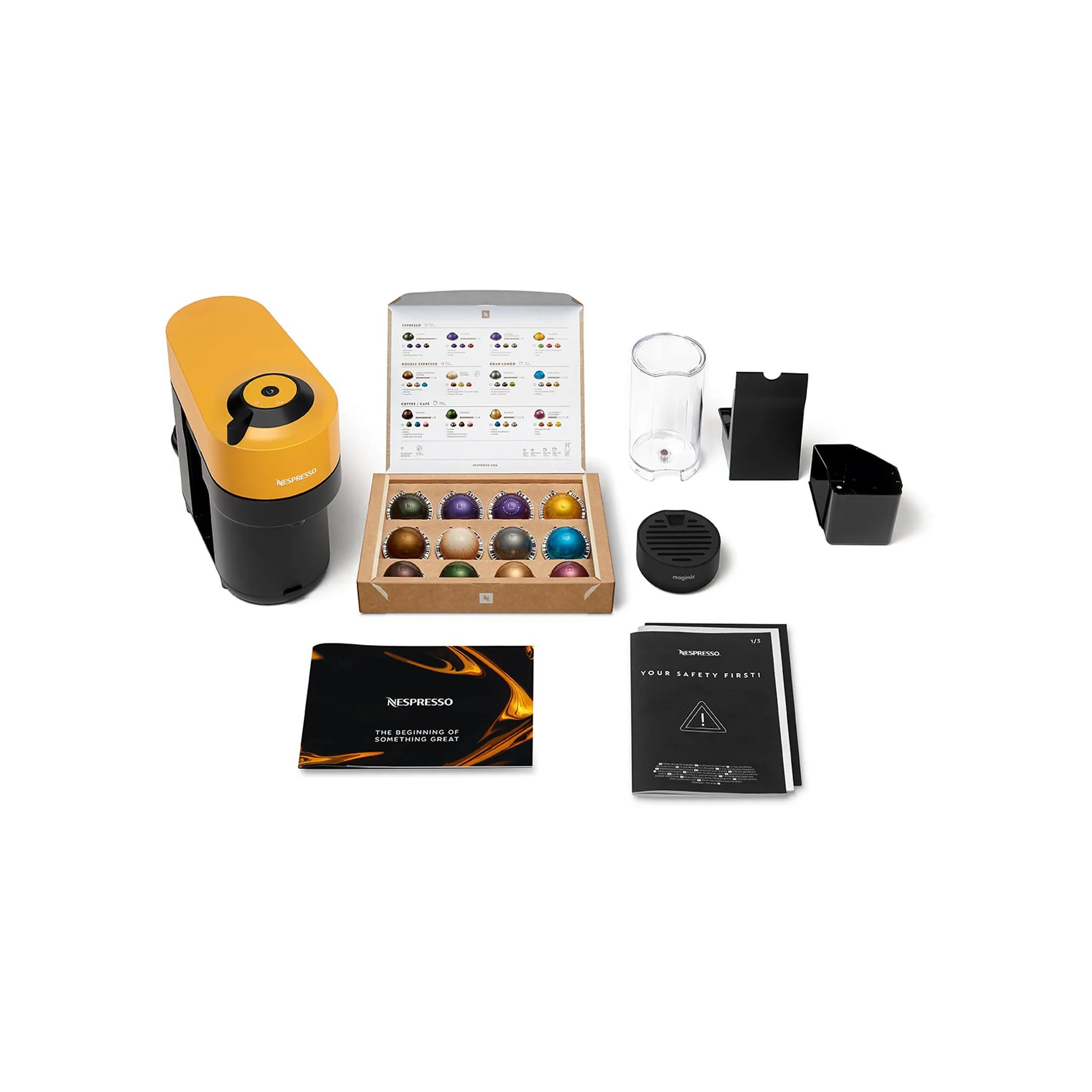 Koffiemachine Nespresso Vertuo Pop, Mango Yellow