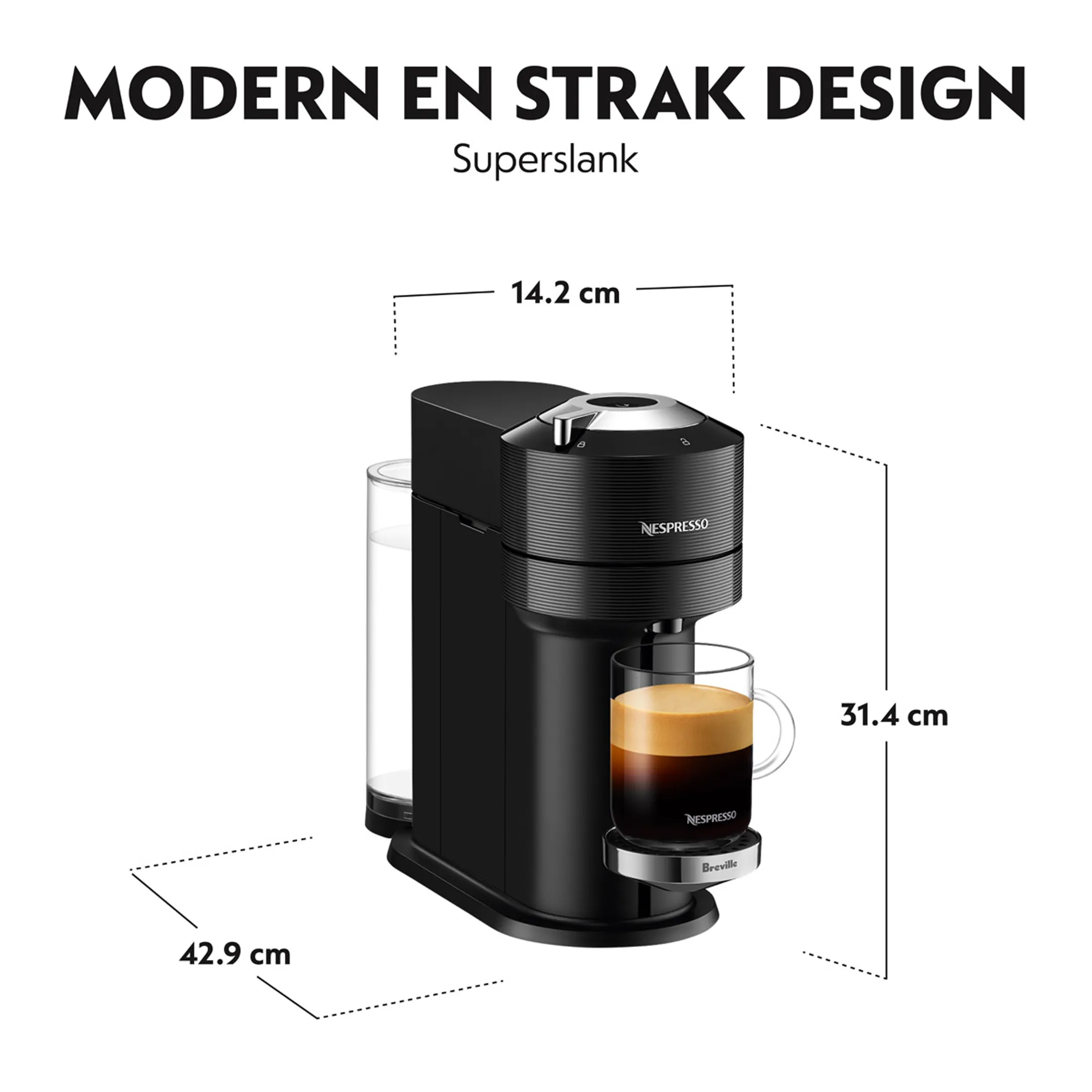 Krups Koffiemachine Nespresso Vertuo Next Premium Black, XN910810 image