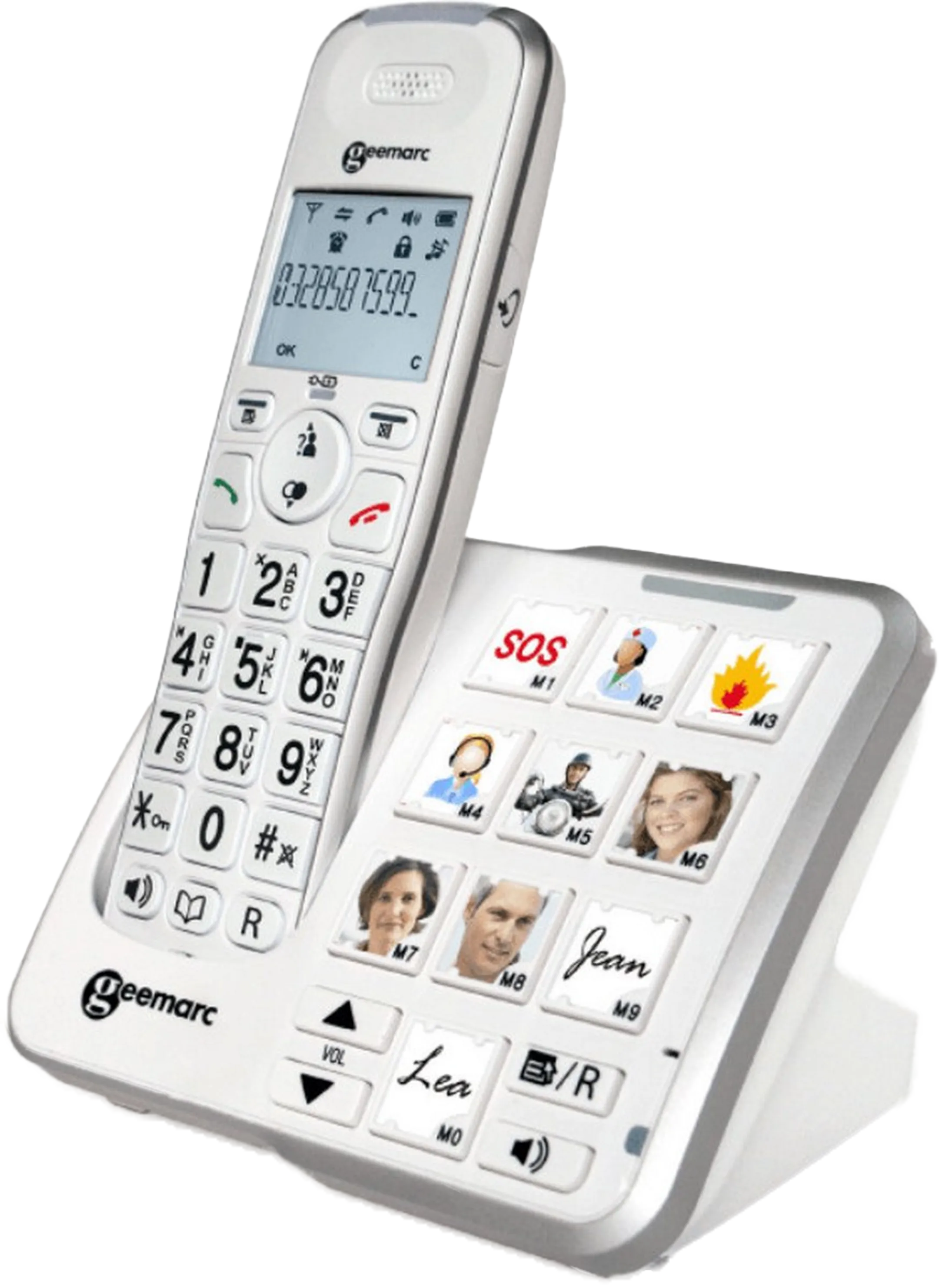 Geemarc Amplidect 295 Combi Photo – Vaste Telefoon Met Extra Handset – Versterkte Foto-toetsen – Voor Ouderen En Slechthorenden 6 miniatura