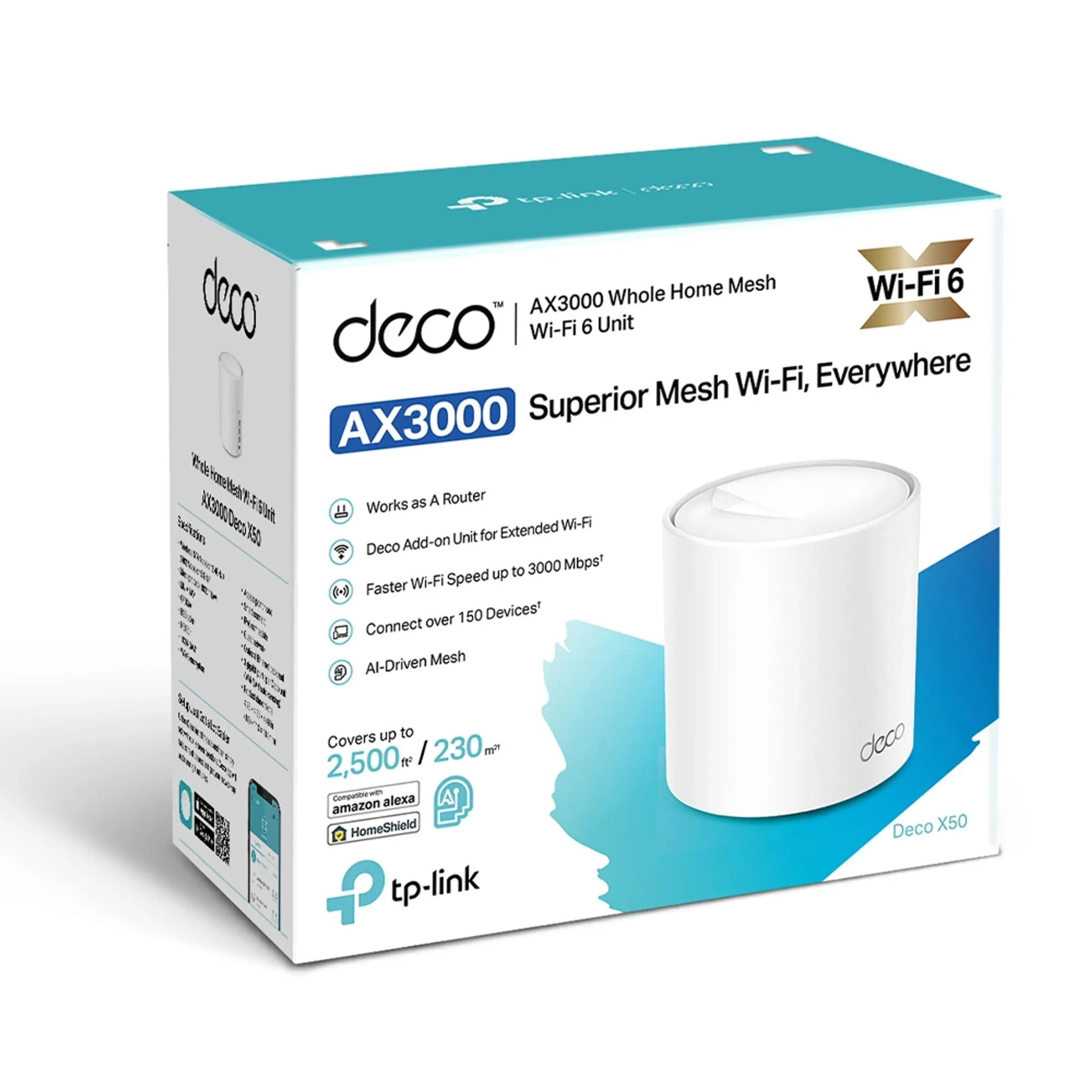 TP Link Deco X50 AX3000 Whole Home Mesh Wifi 6-systeem image