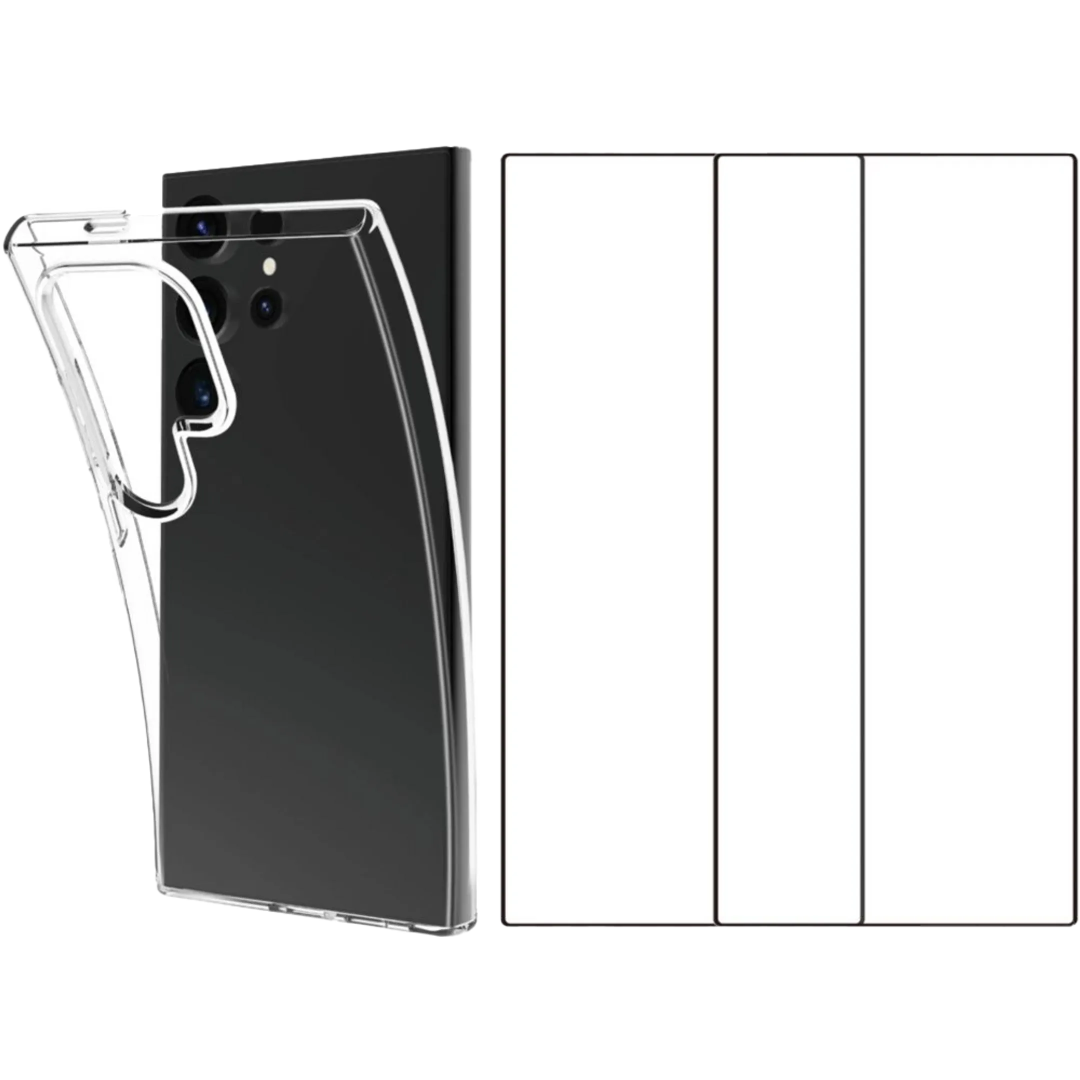 Backcover + screencover voor Galaxy S24 Ultra