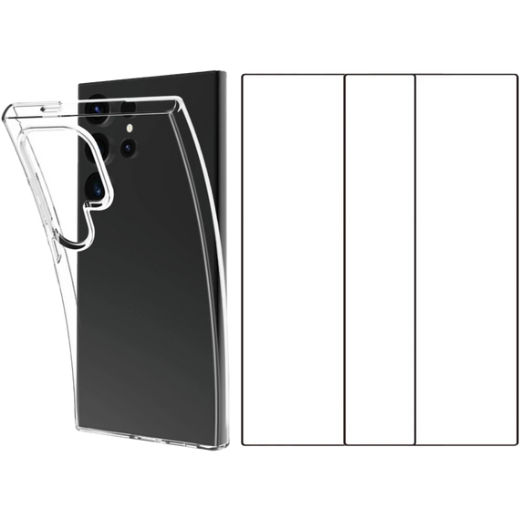Backcover + screencover voor Galaxy S24 Ultra